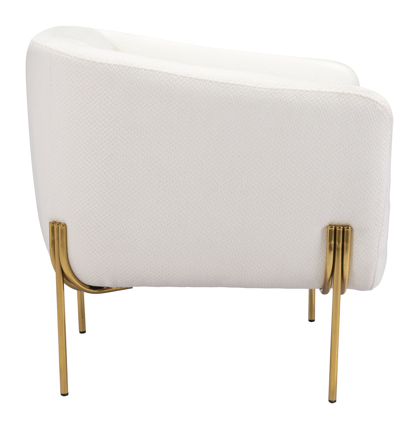 Micaela Arm Chair Ivory & Gold