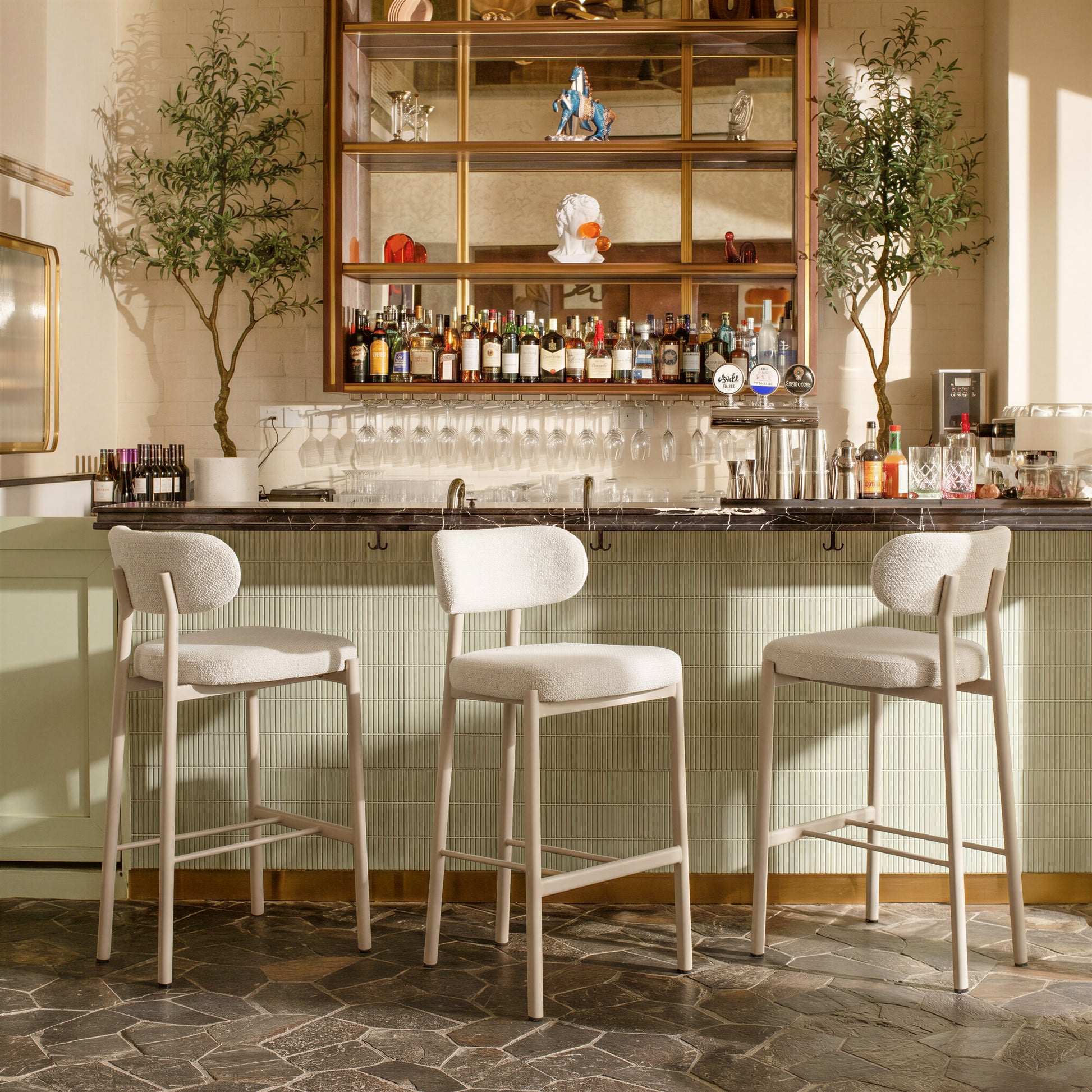 Aurea Barstool (Set of 2) Light Gray - 8