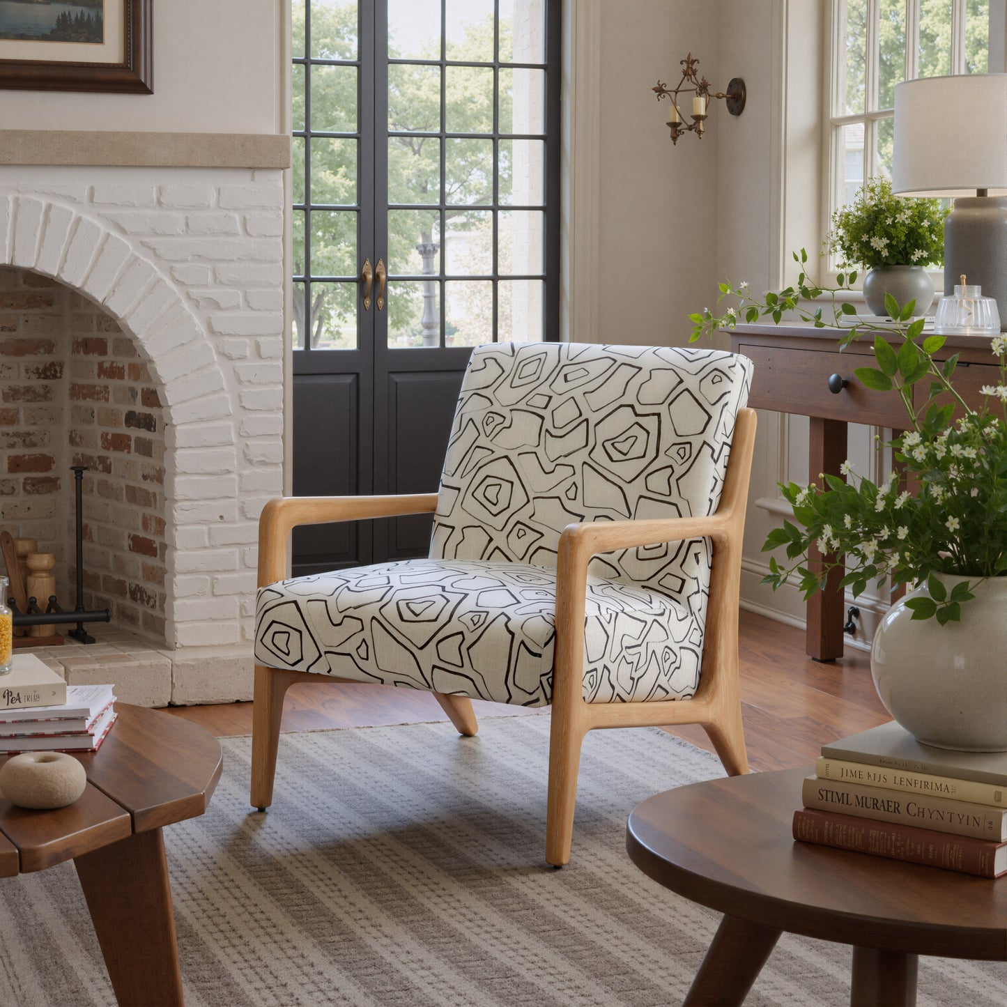 Runa Accent Chair Beige & Natural - 8