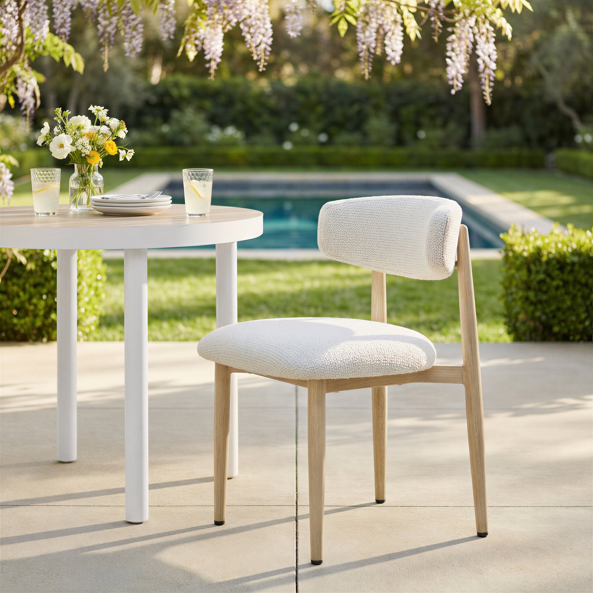 Bege Dining Chair White - 8