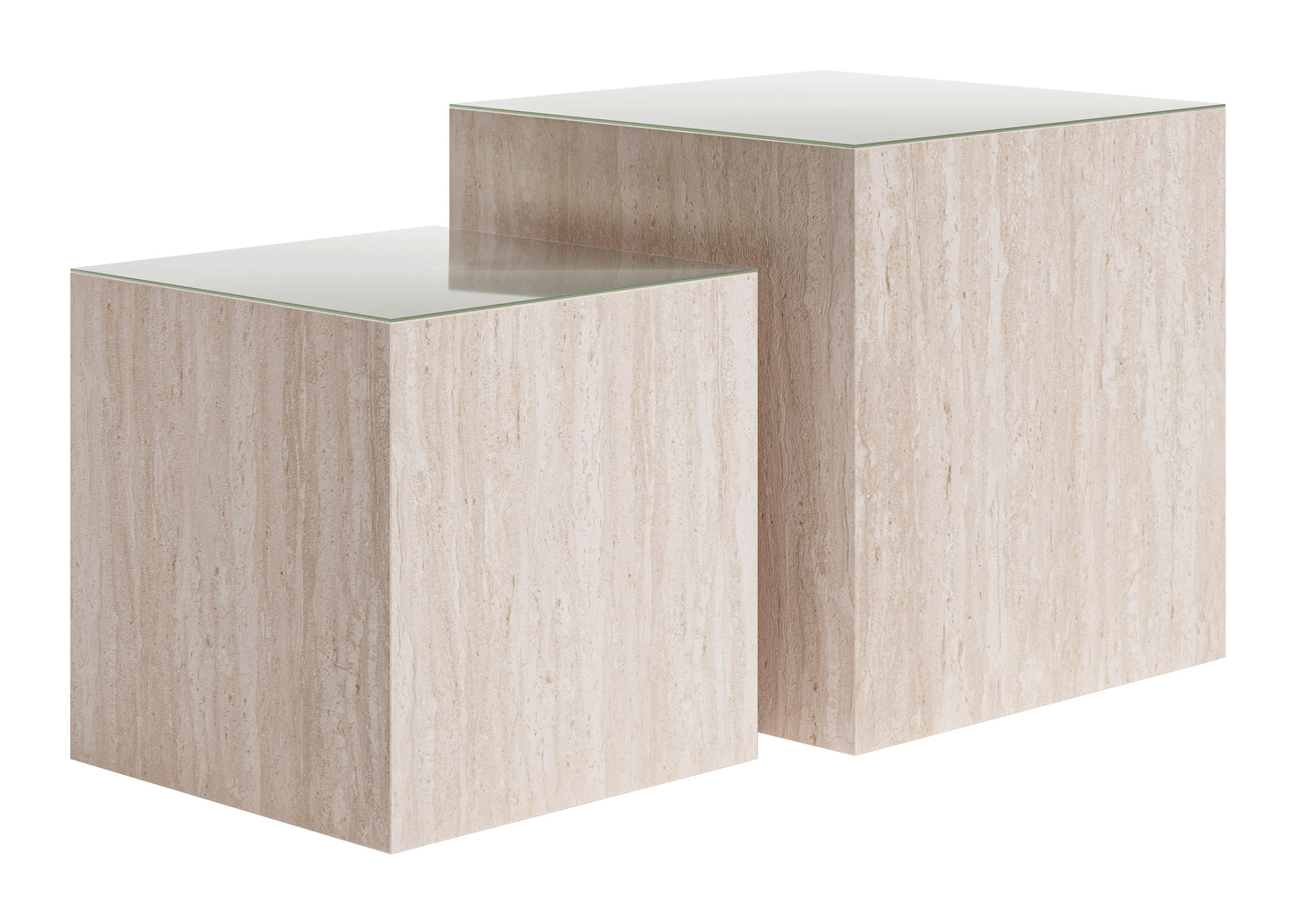 Cambro Coffee Table Set (2-Piece) Stone Beige