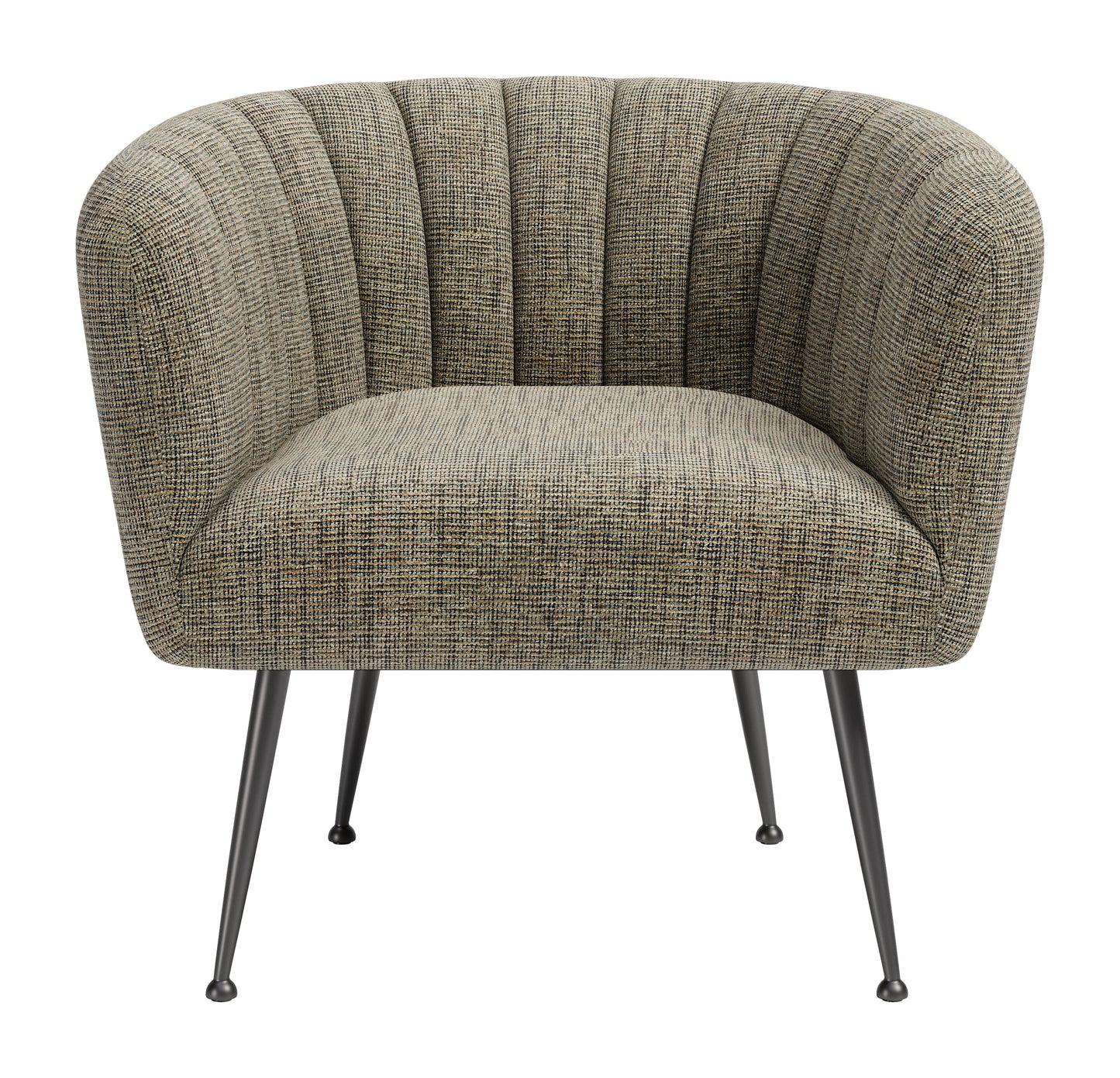 Deco Accent Chair Green Tweed - 3