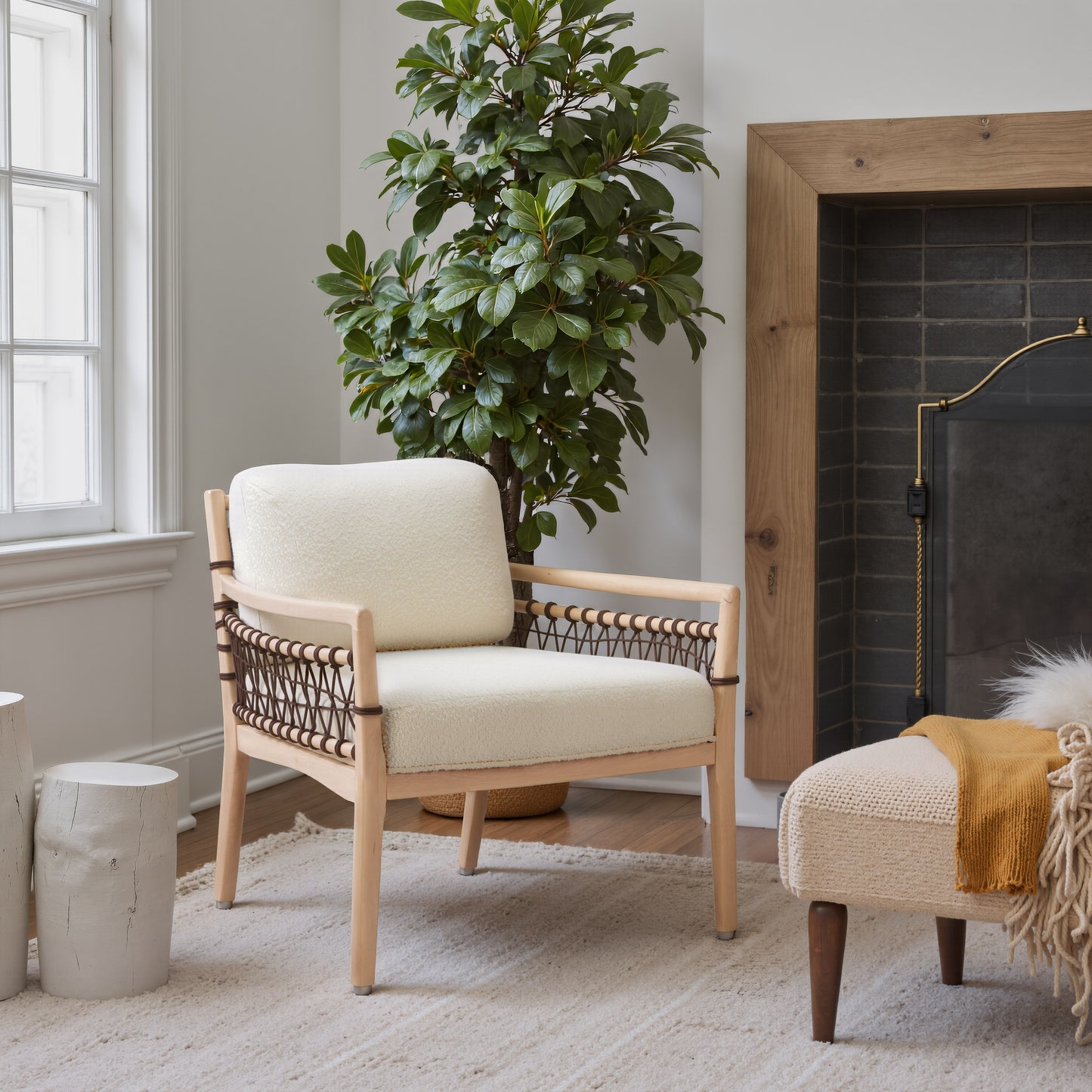 Wezly Accent Chair Ivory - 8
