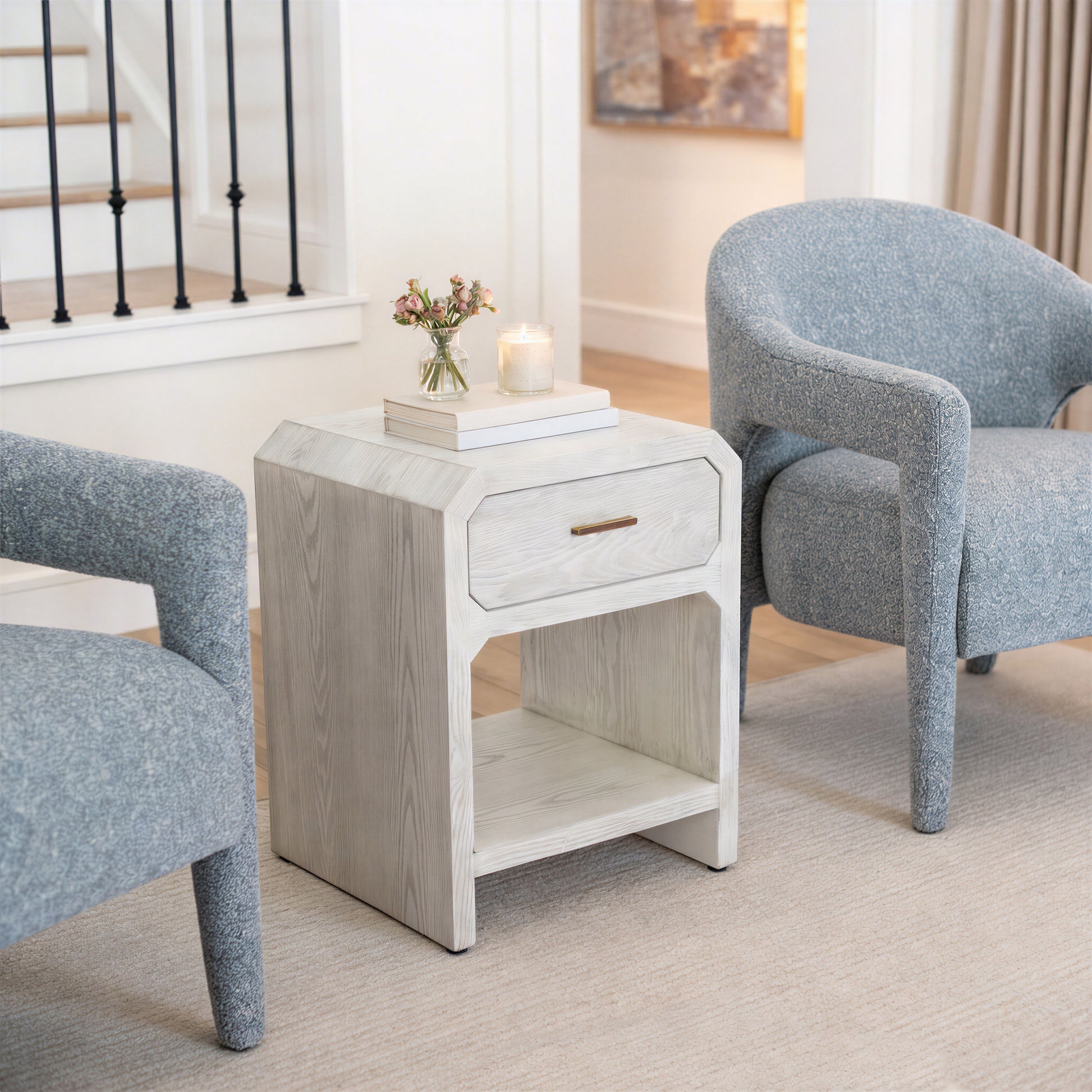 Yume Side Table Oak White - 9