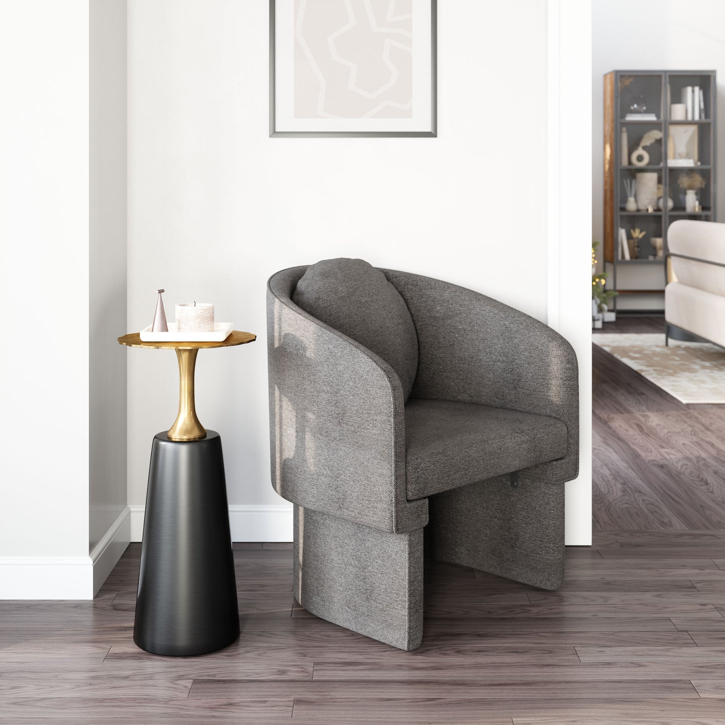 Olya Accent Chair Truffle Gray - 8
