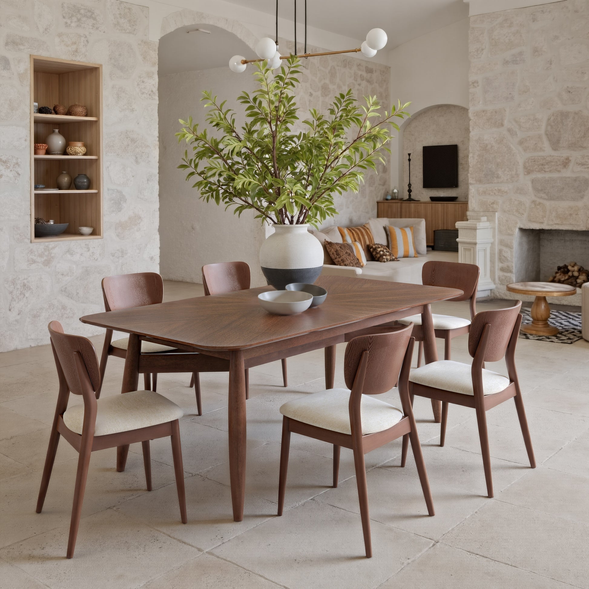 Silea Rectangular Dining Table Espresso - 7