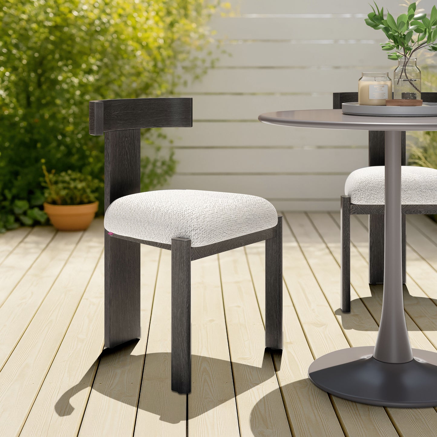Tiana Dining Chair Black & Beige - 8