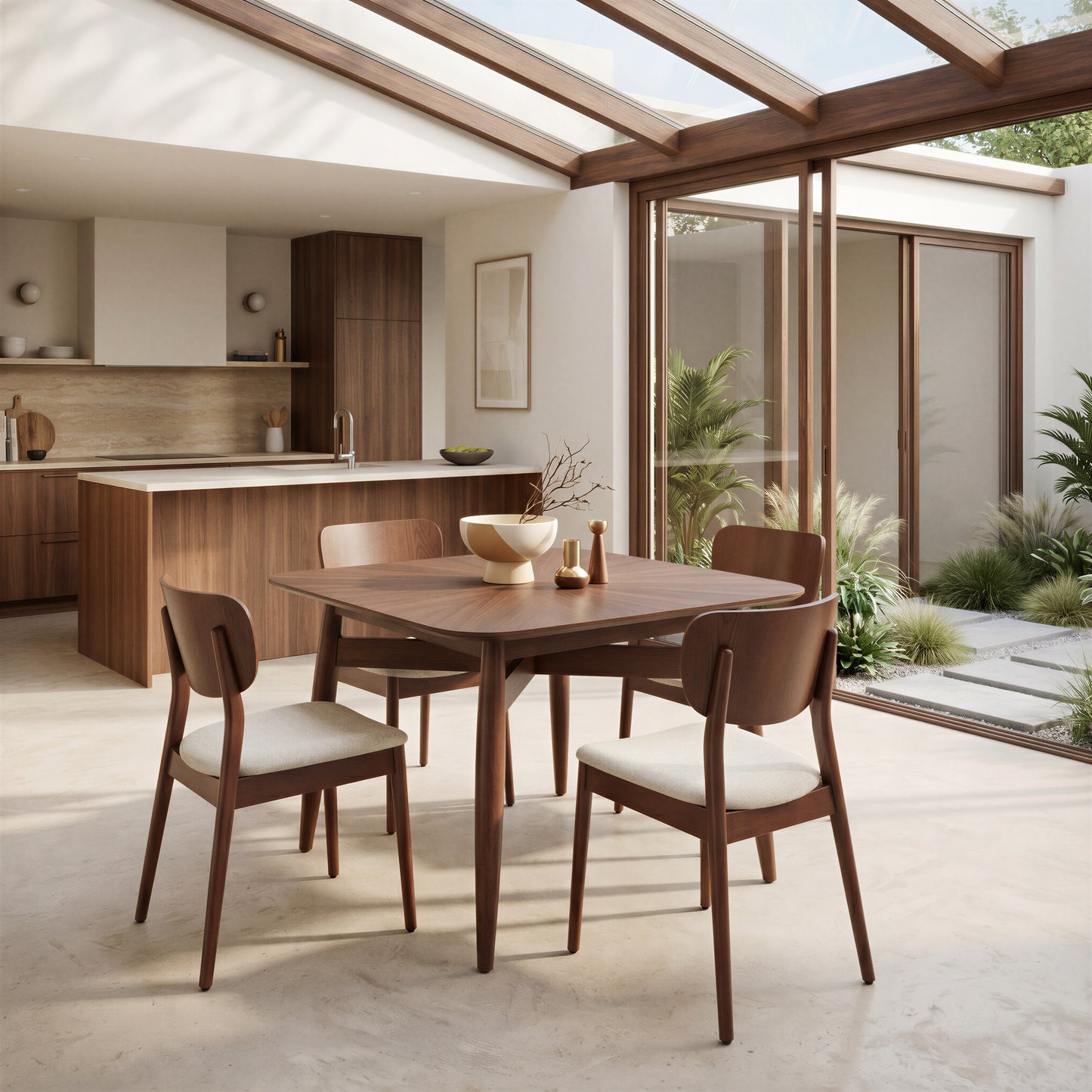 Silea Square Dining Table Espresso - 8