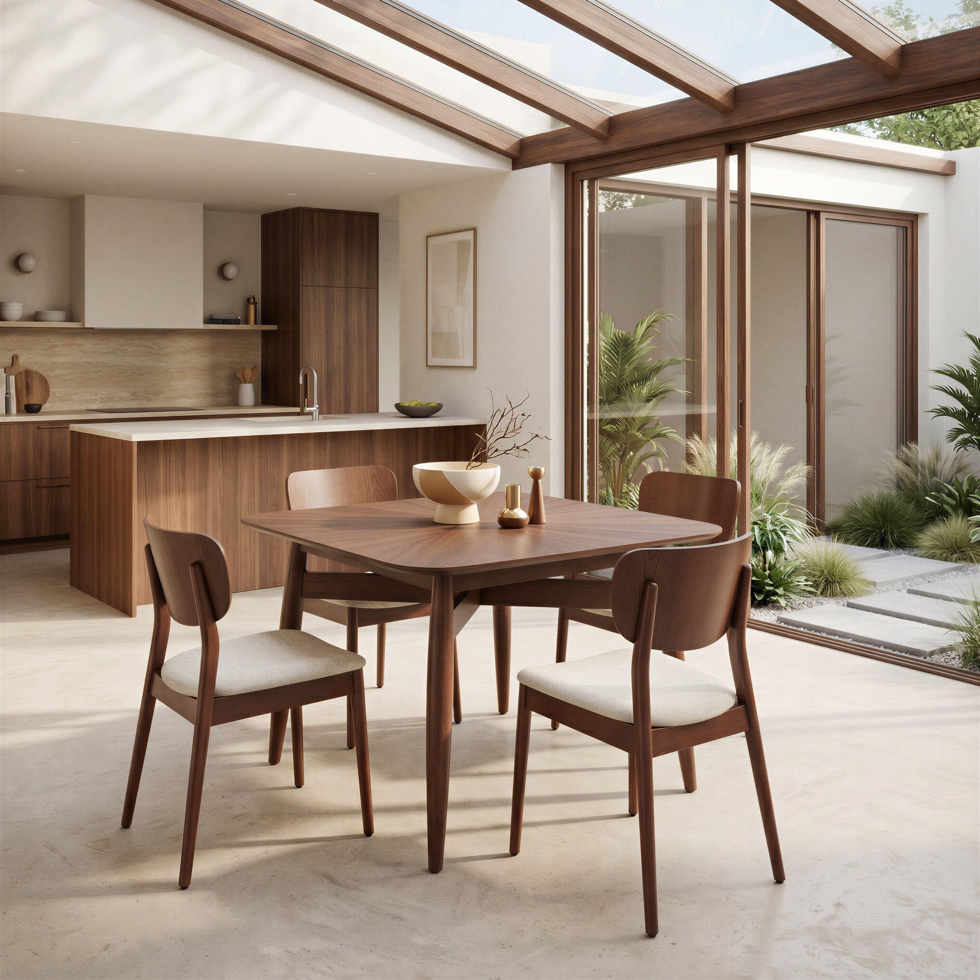 Silea Square Dining Table Espresso - 8