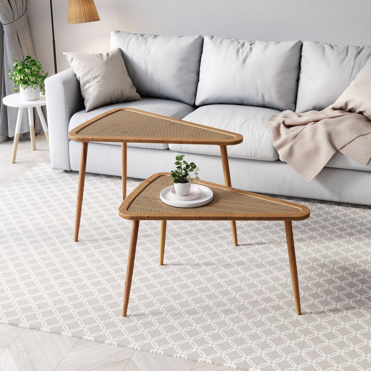 Set of 2 Jonathan Side Tables Natural