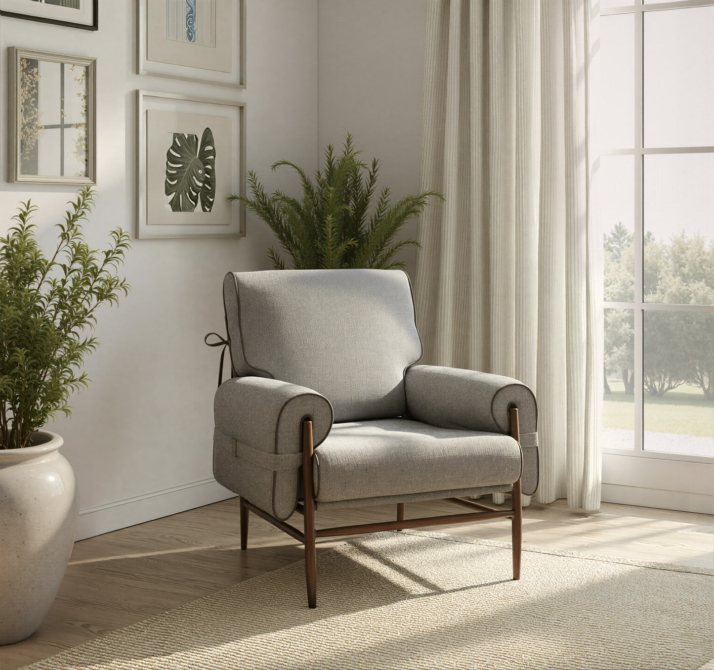 Klem Accent Chair Gray - 9