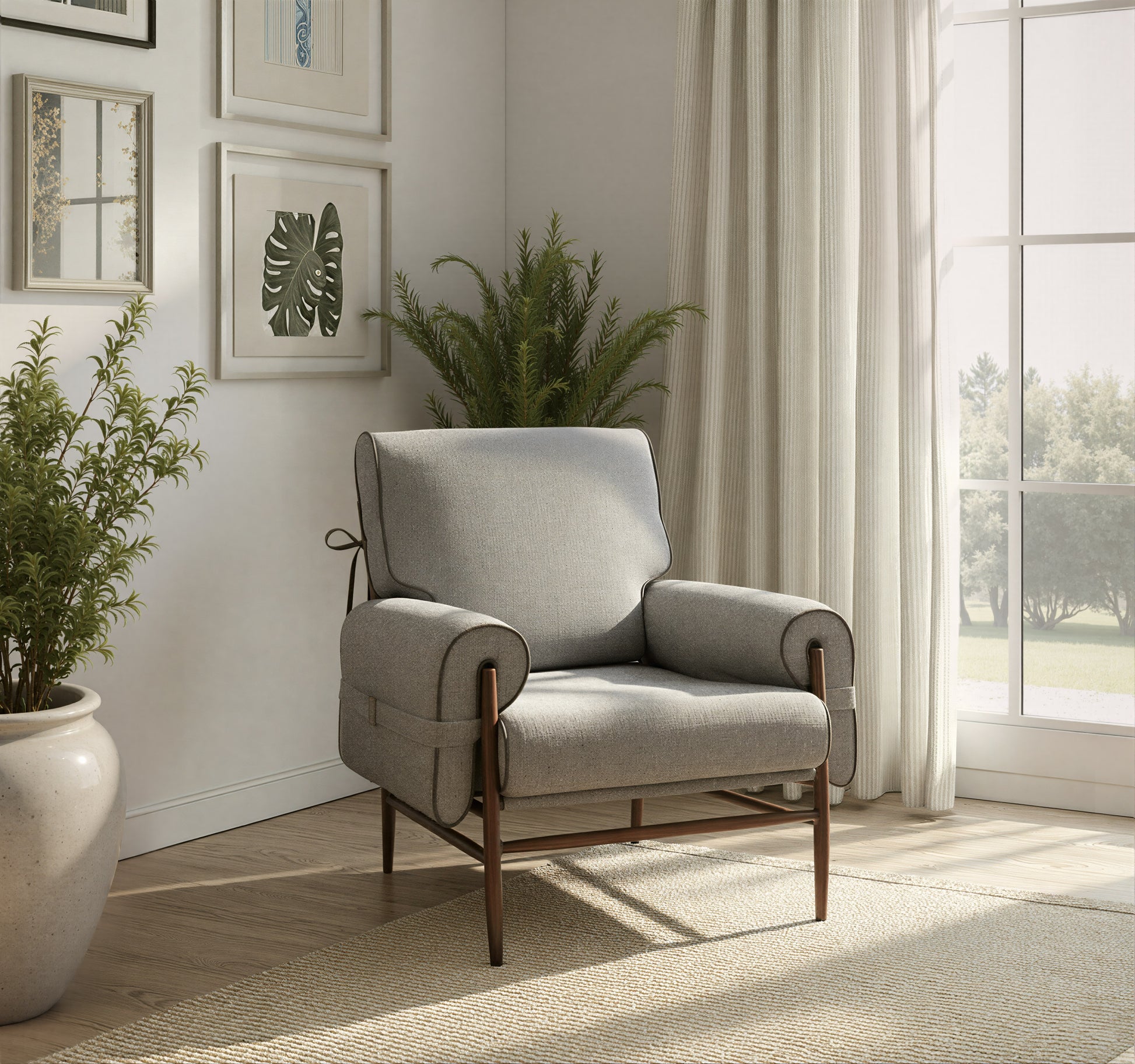 Klem Accent Chair Gray - 9