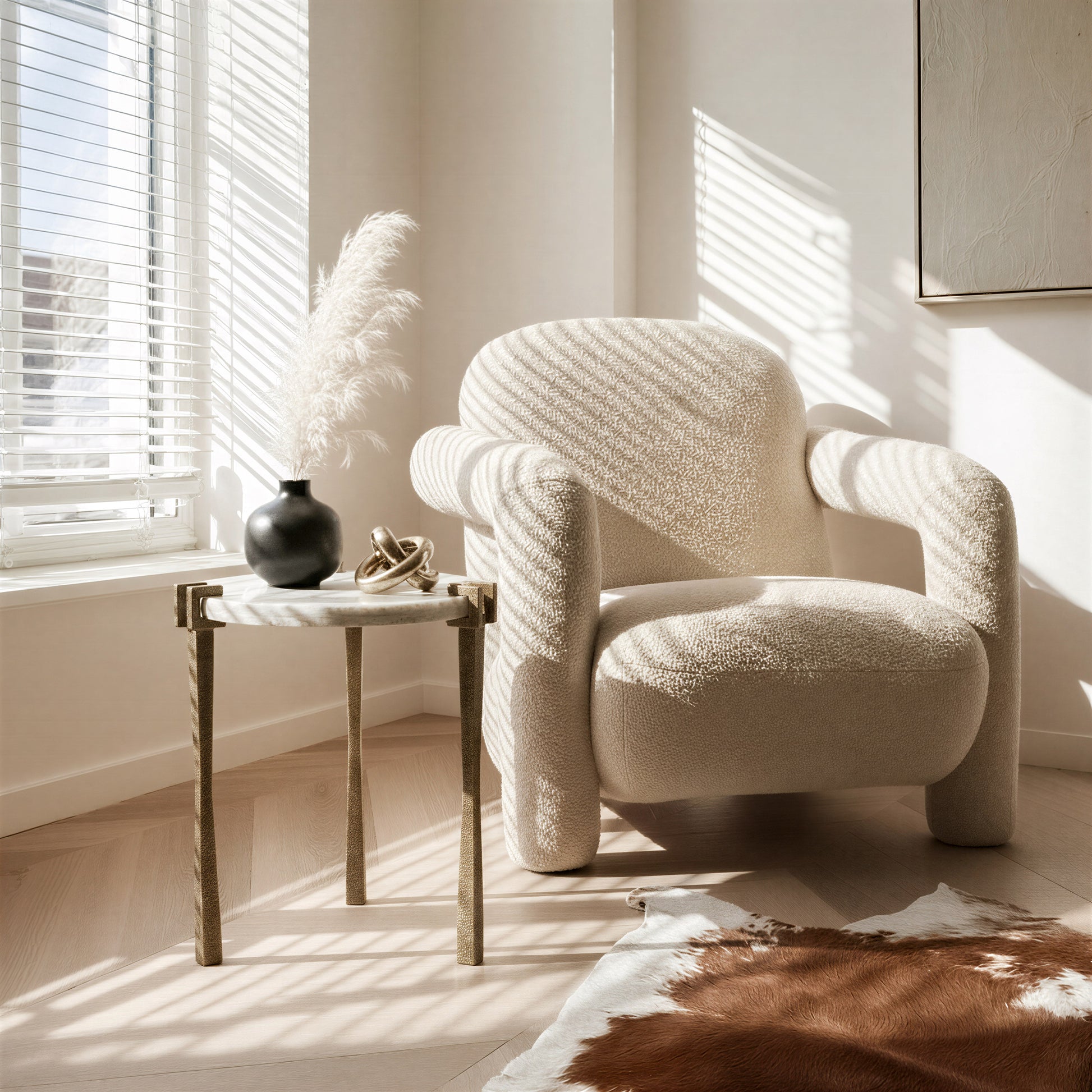 Selenya Accent Chair Beige - 9