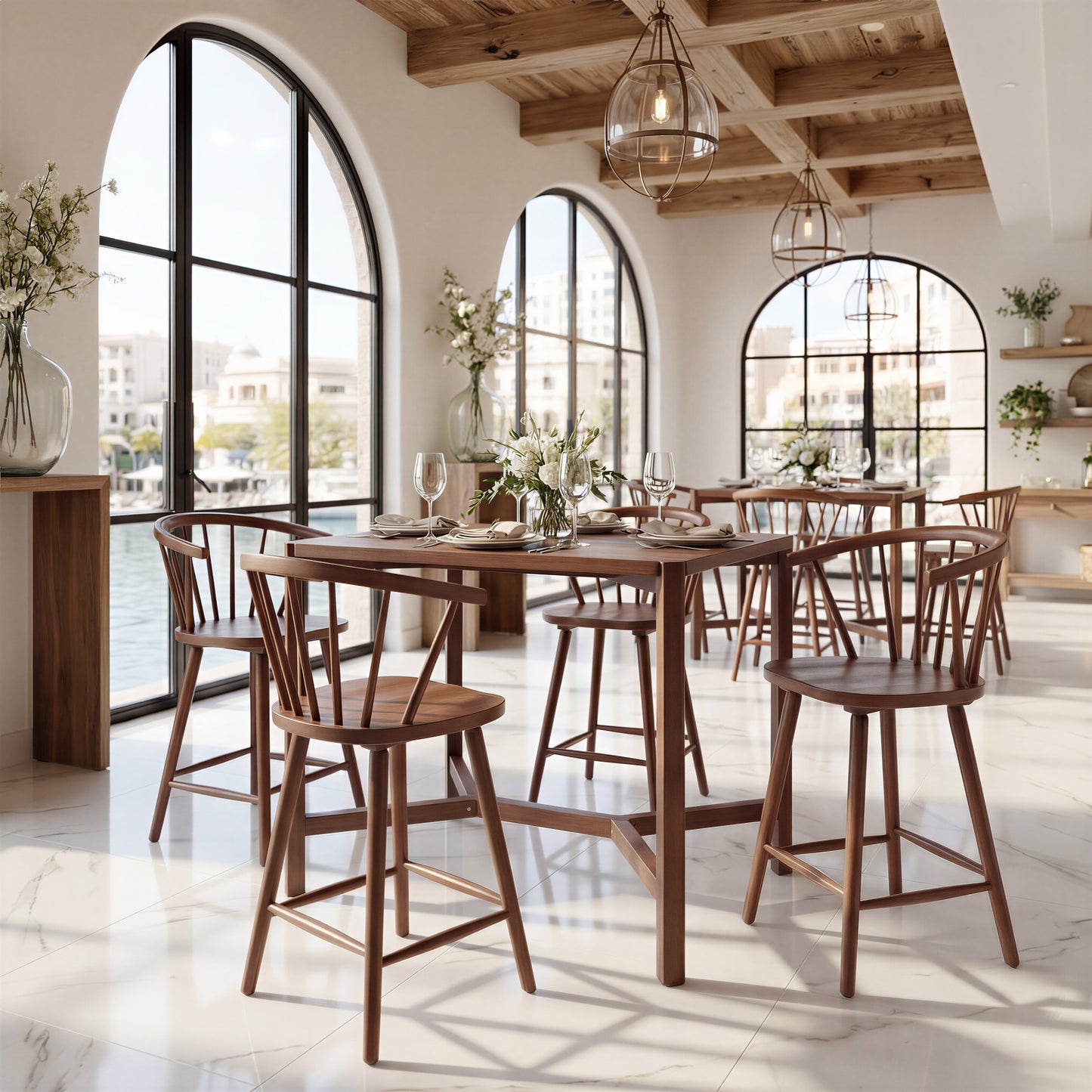 Stenger Barstool (Set of 2) Walnut - 10