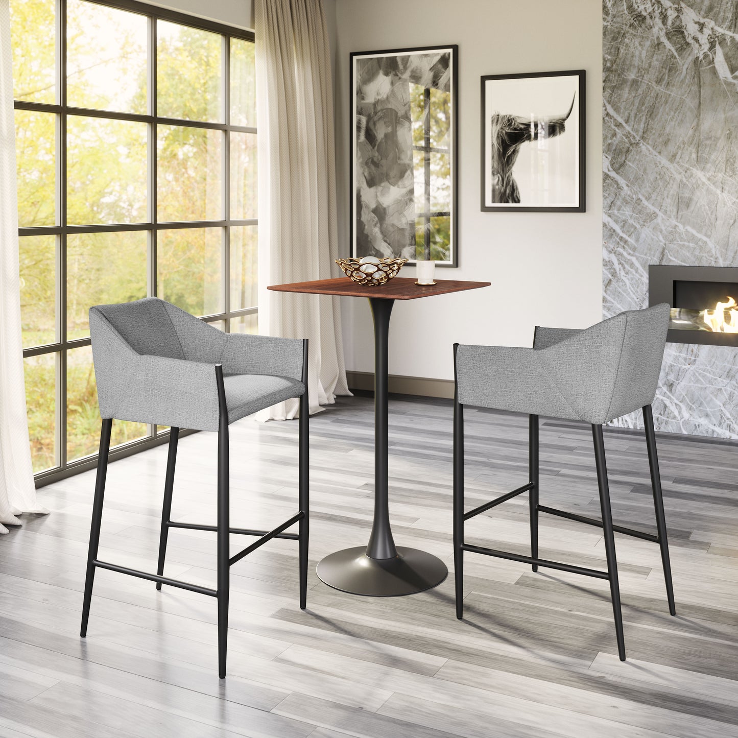 Andover Barstool Slate Gray - 9