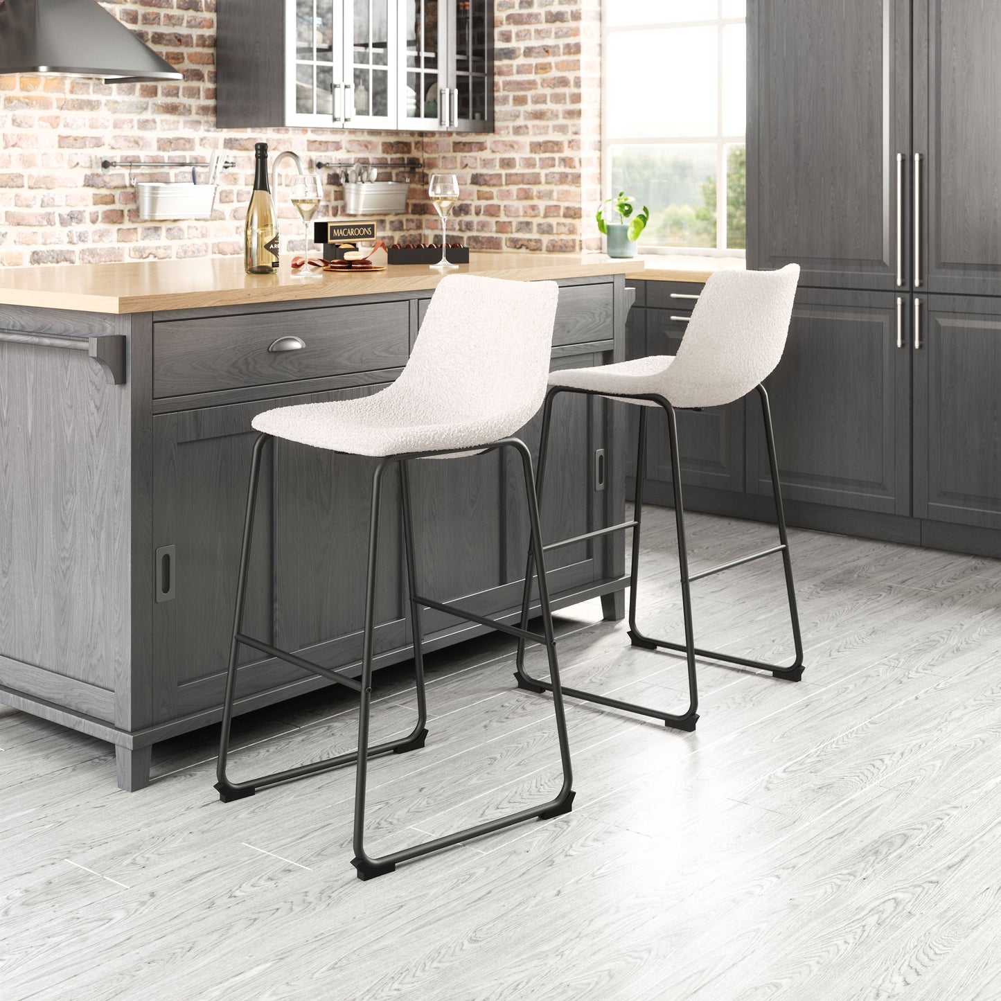 Smart Barstool (Set of 2) Ivory
