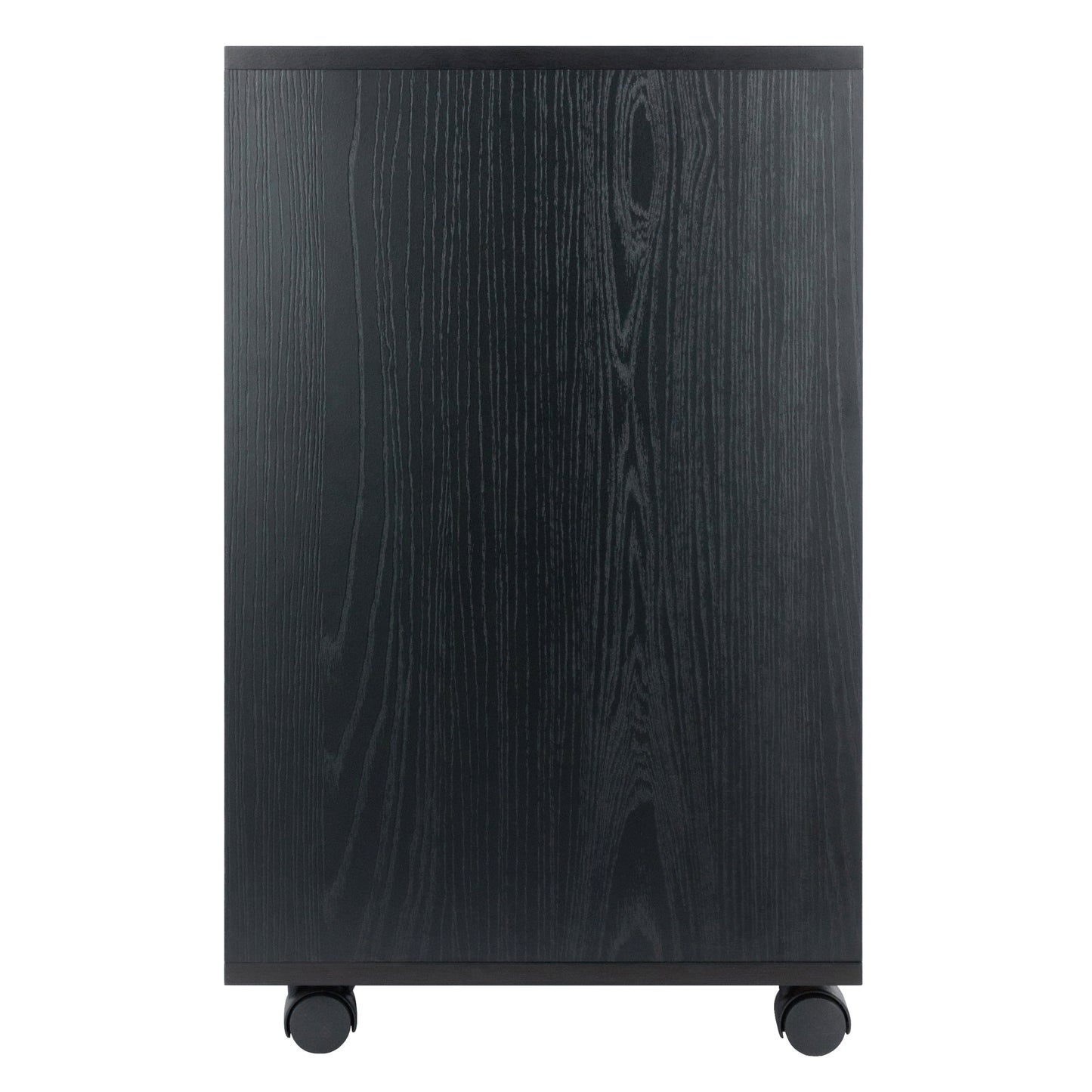Norfolk 4 Bins, 2 Drawer Mobile Cabinet, Black Finish