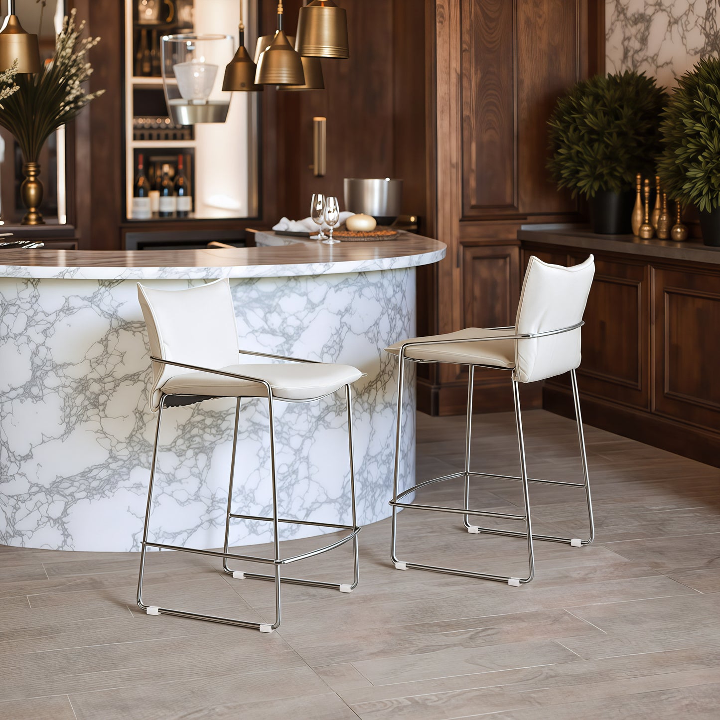 Pola Counter Stool White - 8