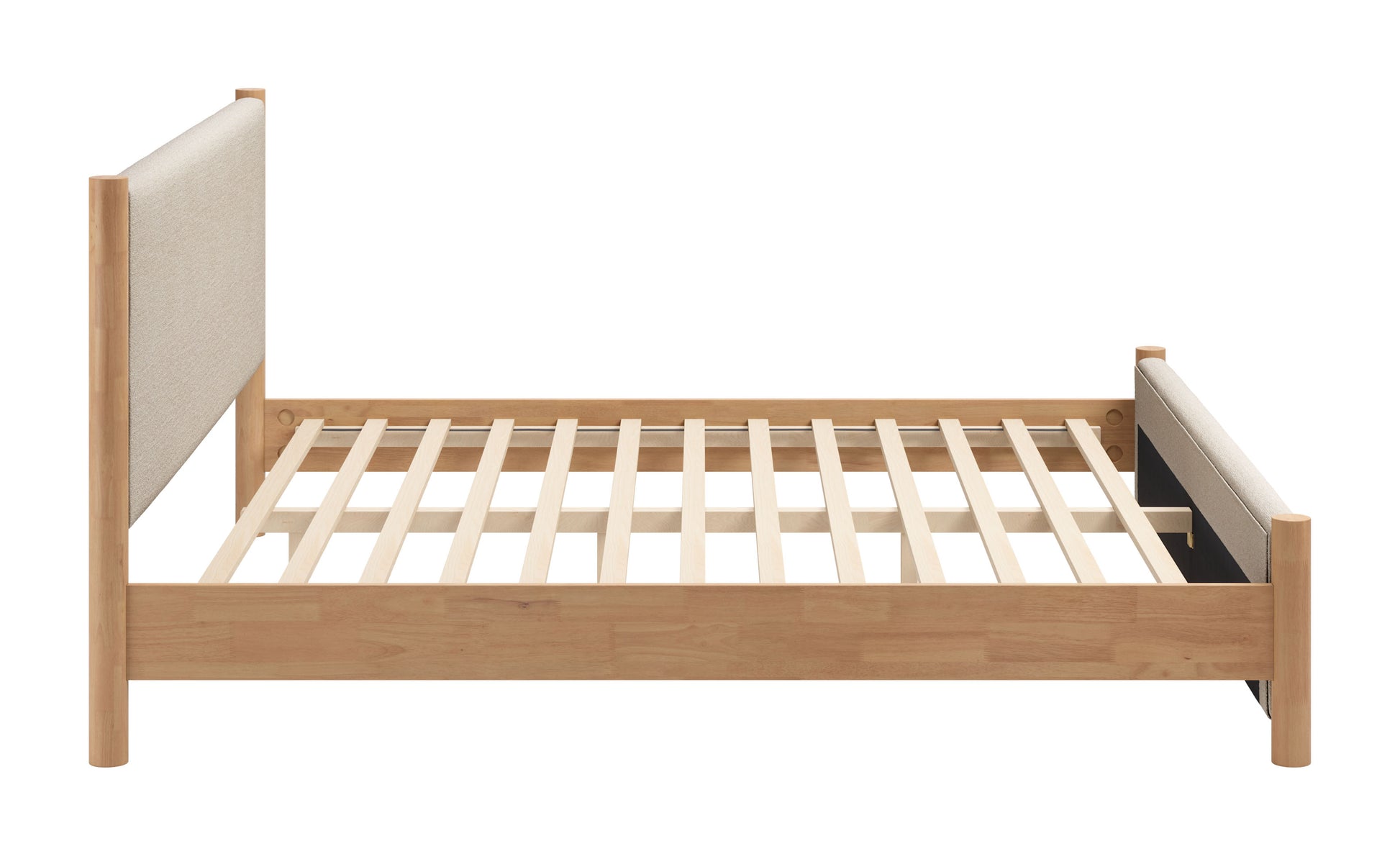 Hadi King Bed Beige & Natural - 2