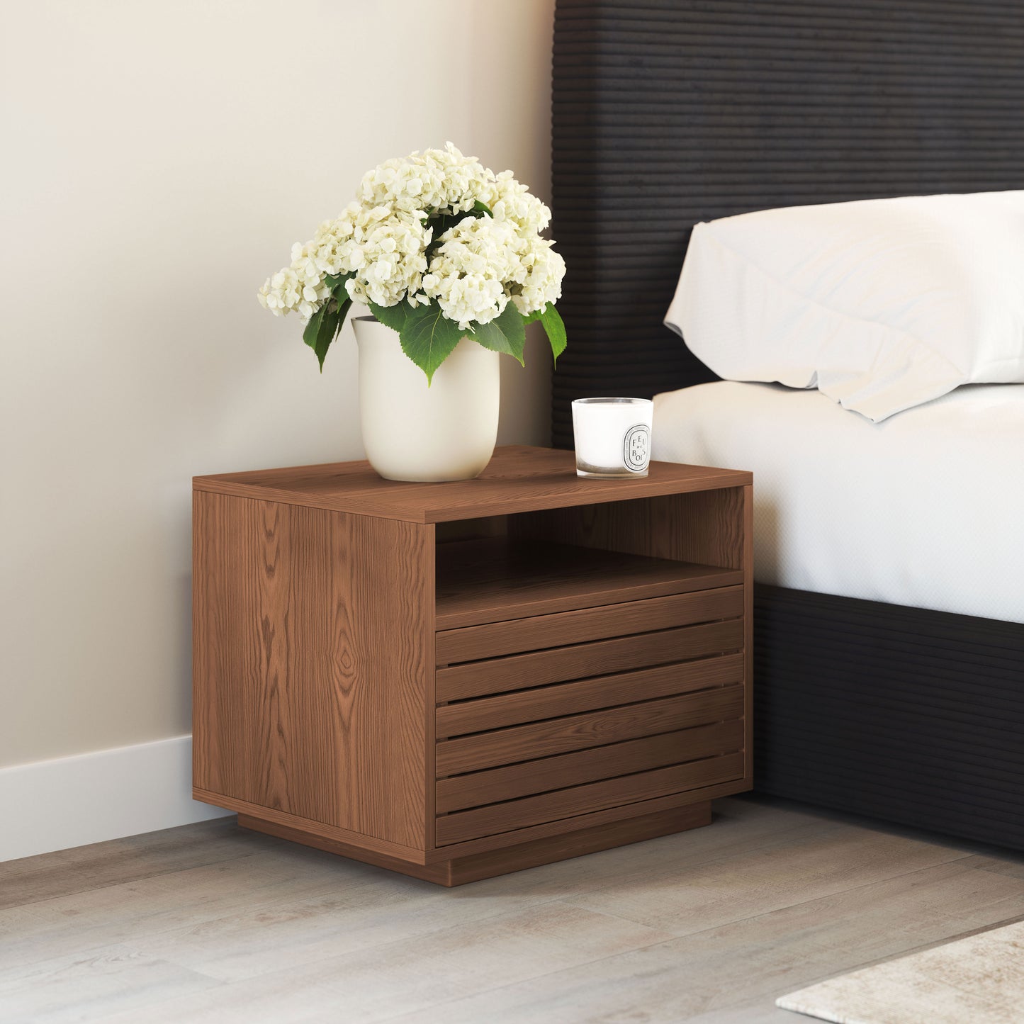 Slit Nightstand Walnut - 7