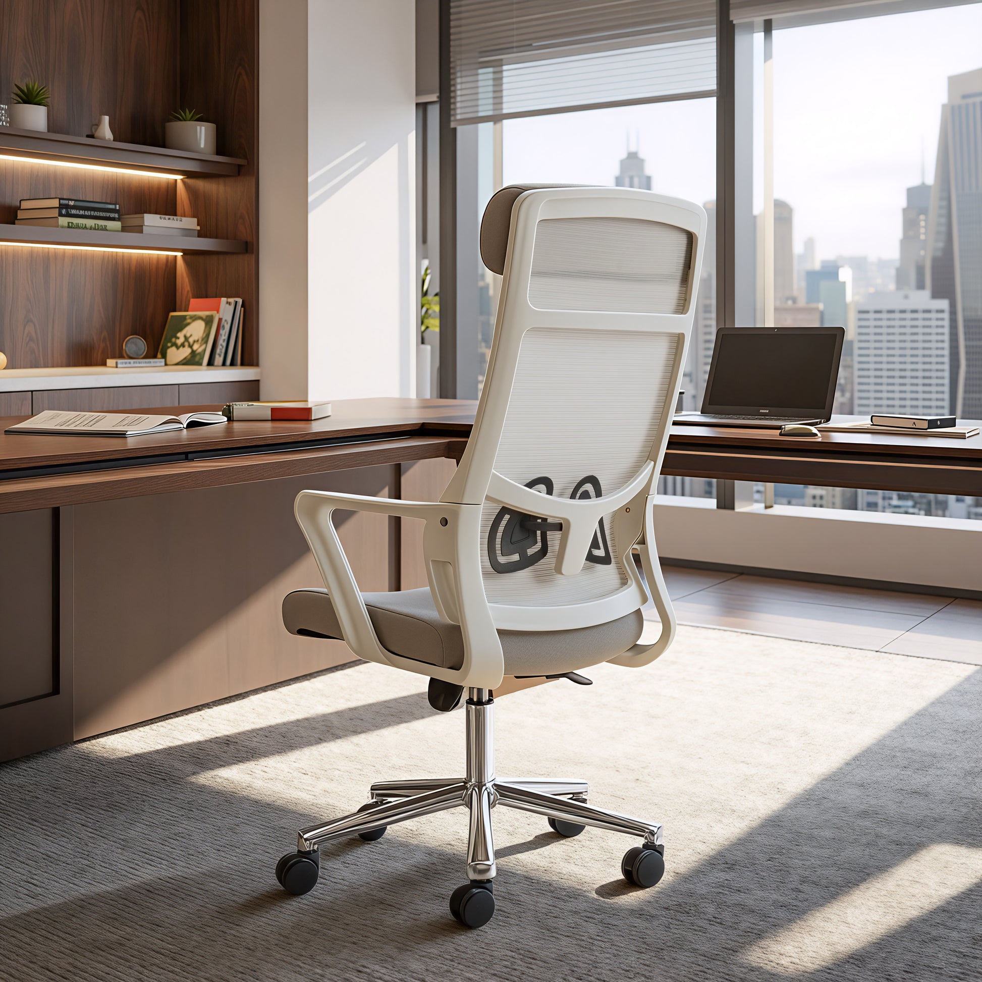 Jett High Back Office Chair Light Gray - 9