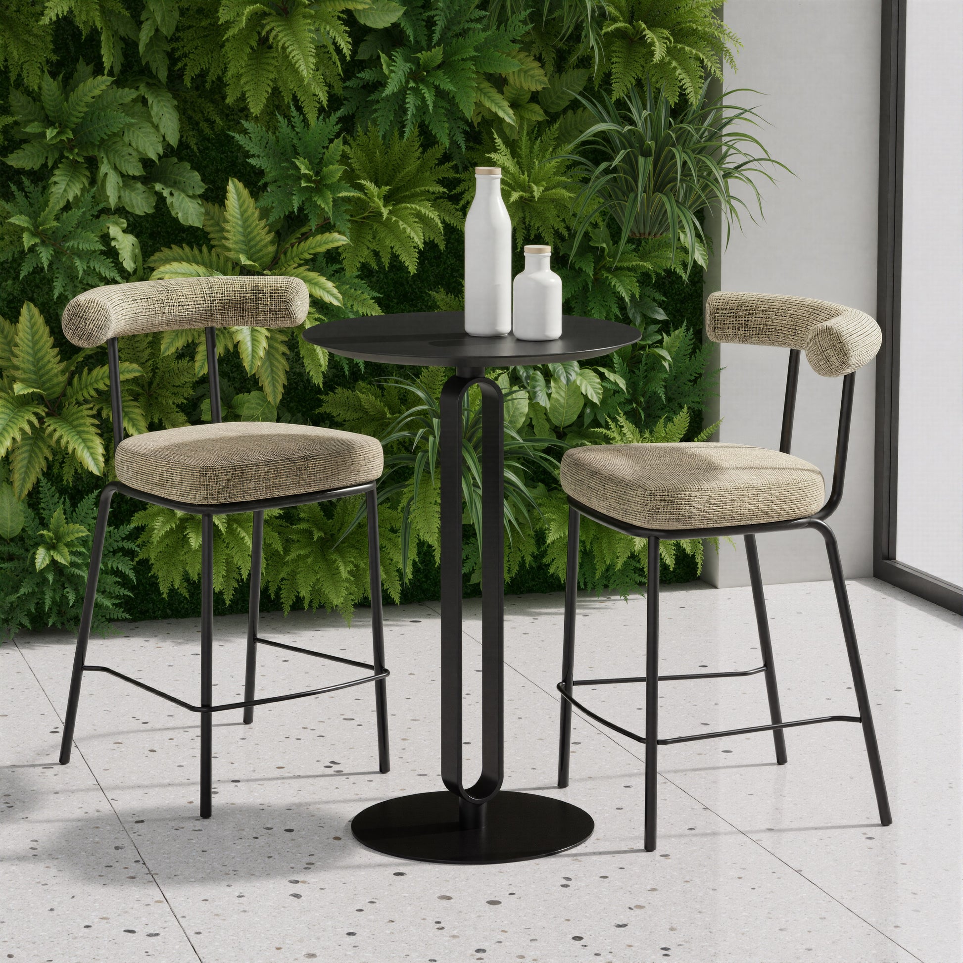Kede Counter Stool Green Tweed - 9