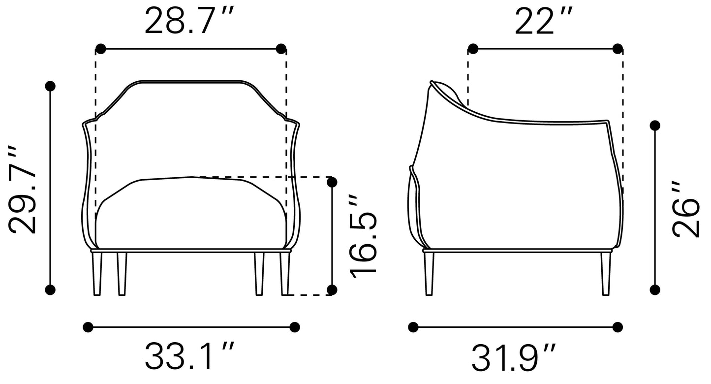 Julian Accent Chair Coffee