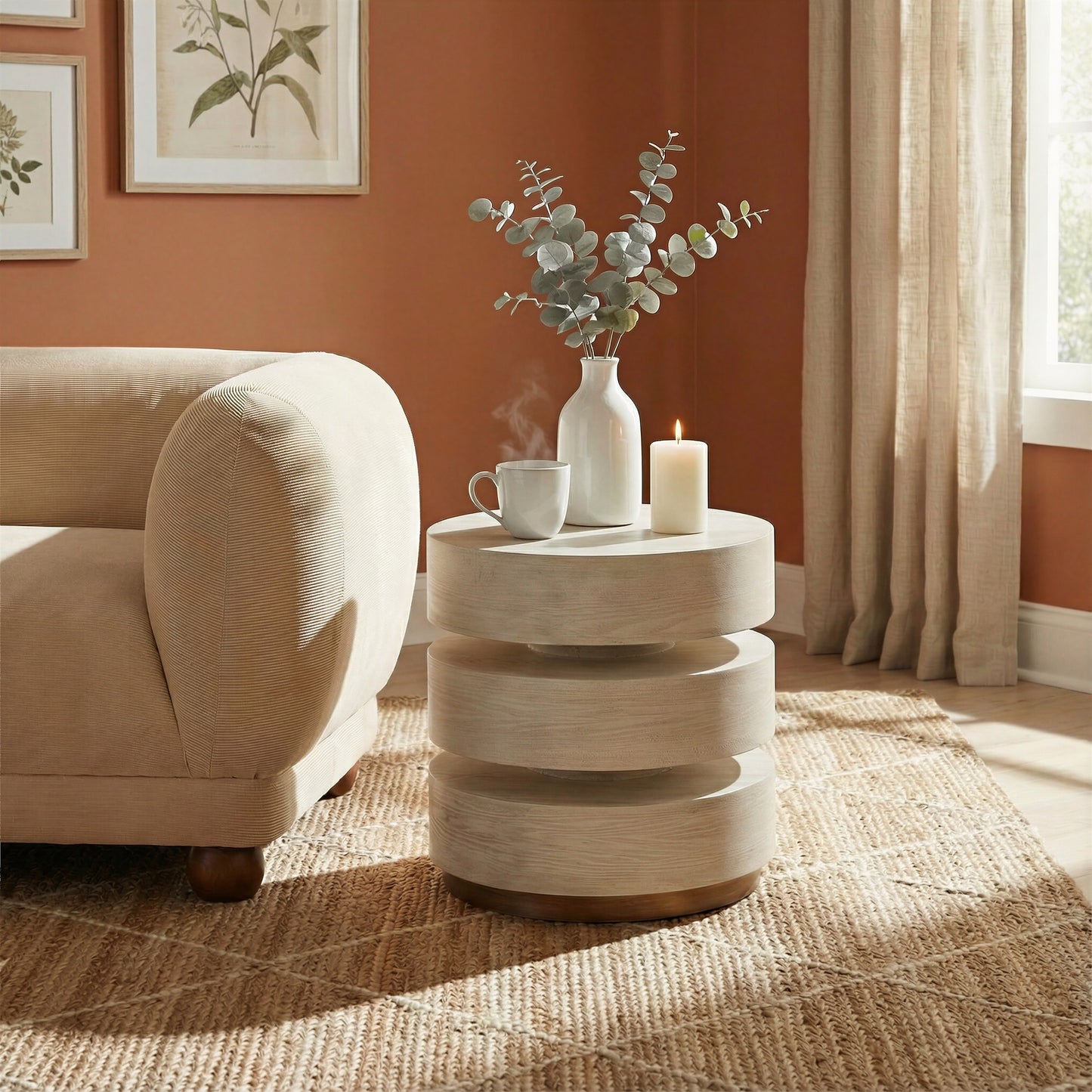 Laha Side Table Oak White - 5
