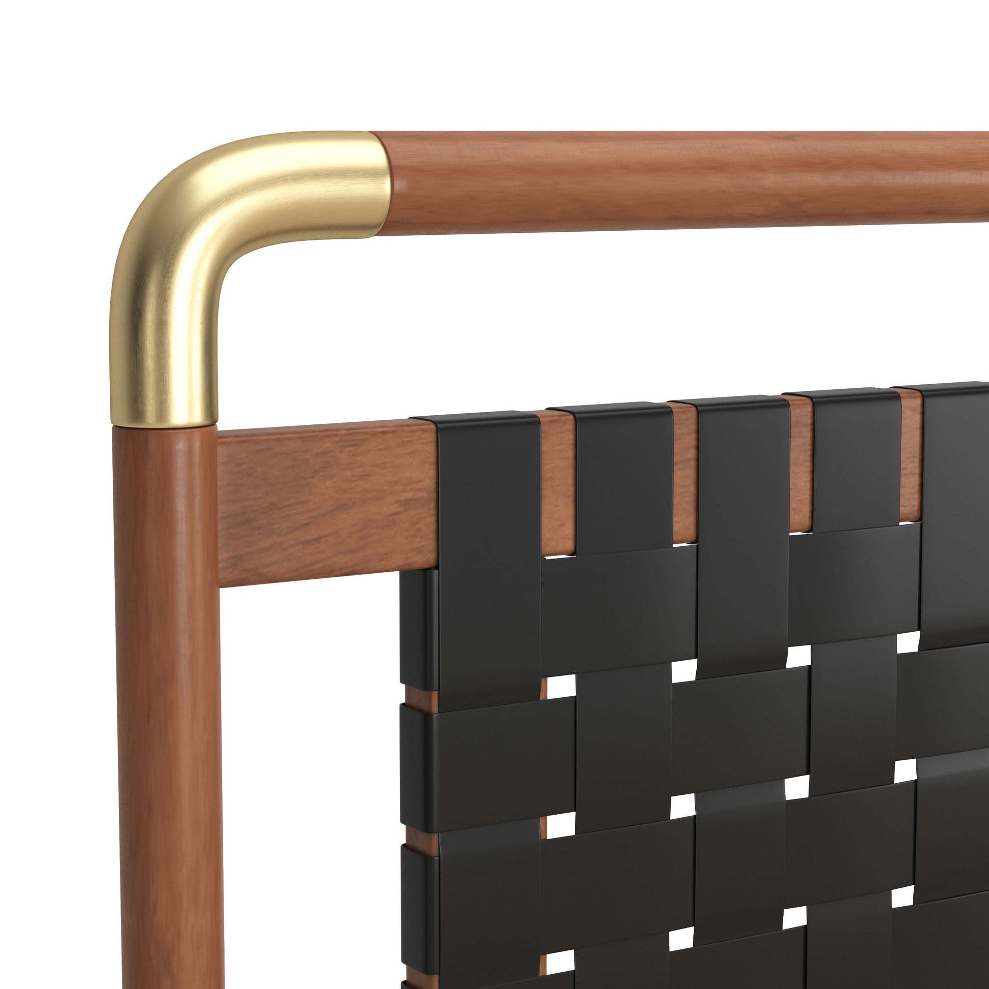 Netz Queen Bed Black & Walnut - 4