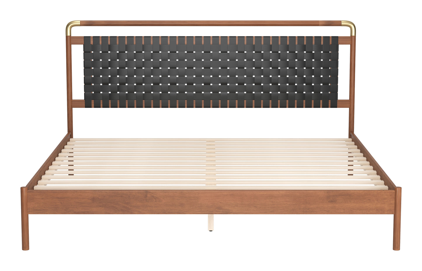 Netz King Bed Black & Walnut - 3