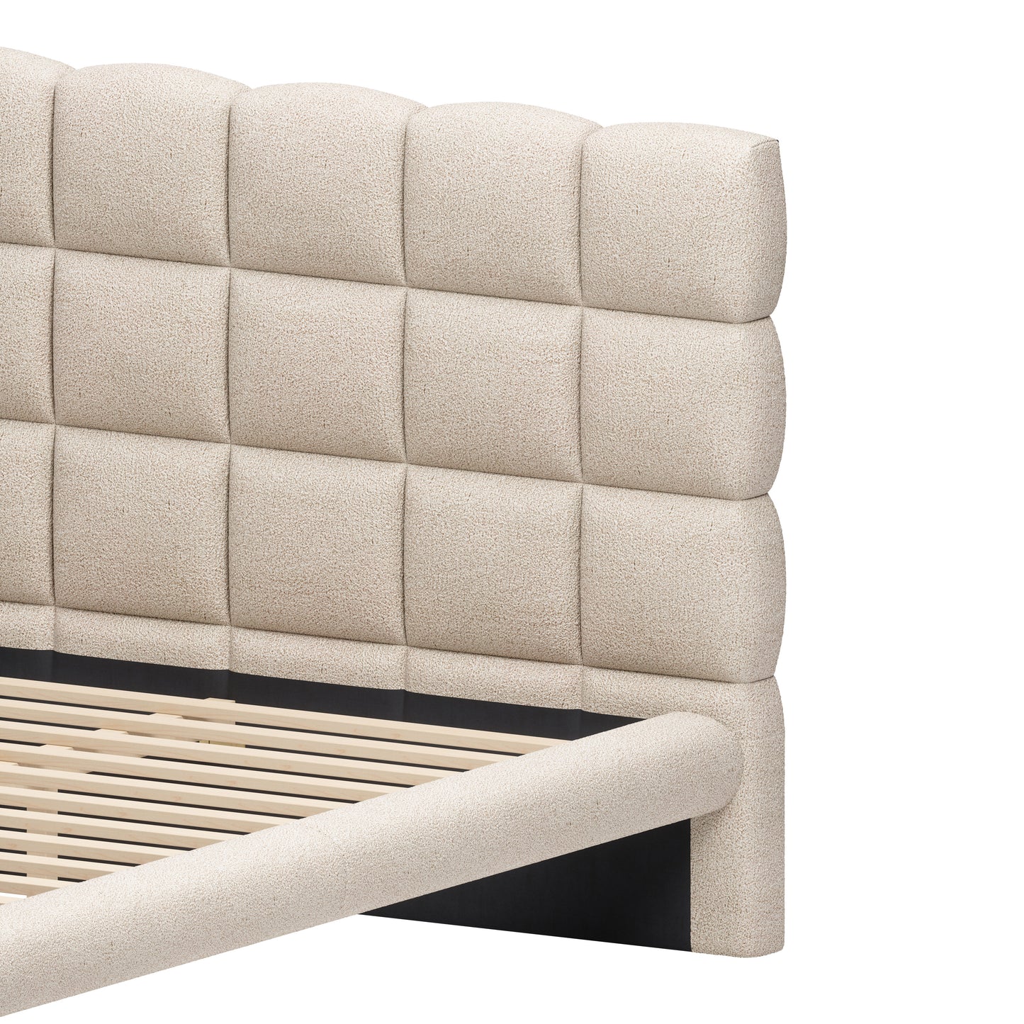 Placid King Bed Beige - 4