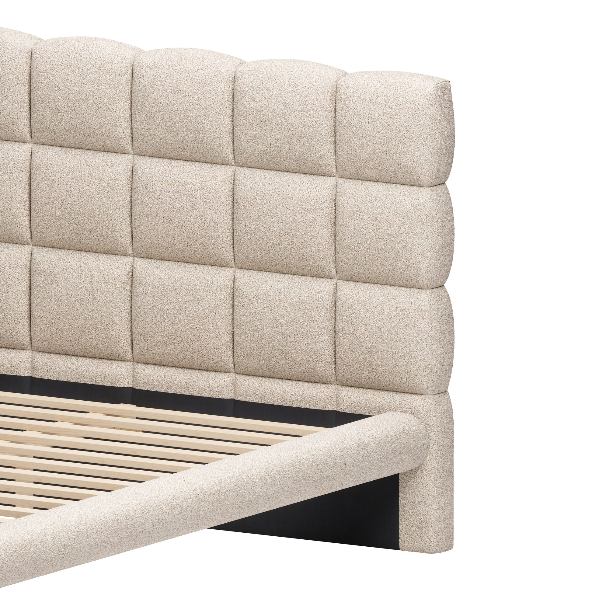 Placid King Bed Beige - 4