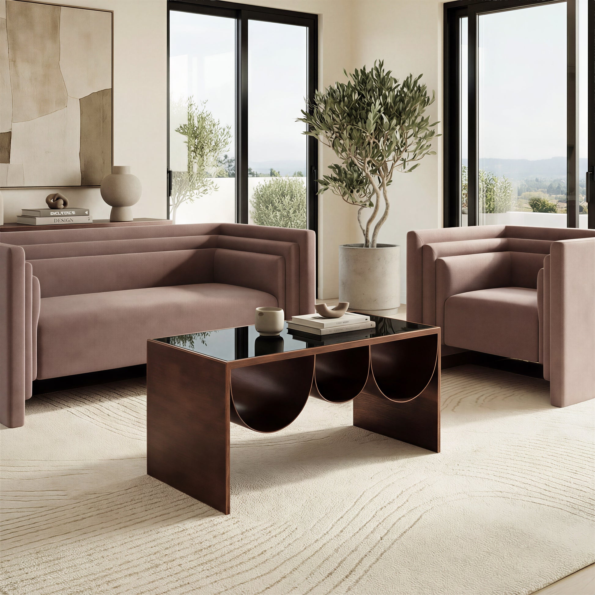 Aveiro Coffee Table Copper & Black - 5