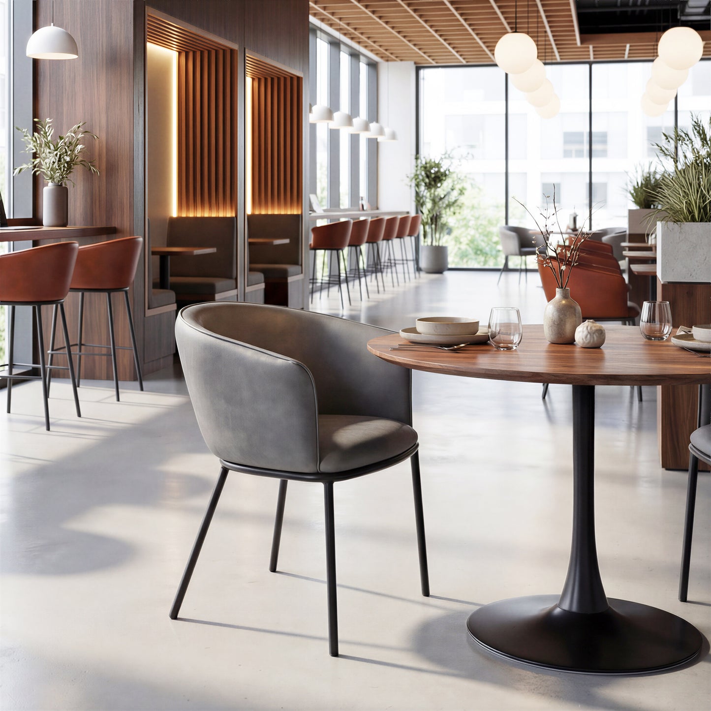 Garston Dining Chair Gray - 8
