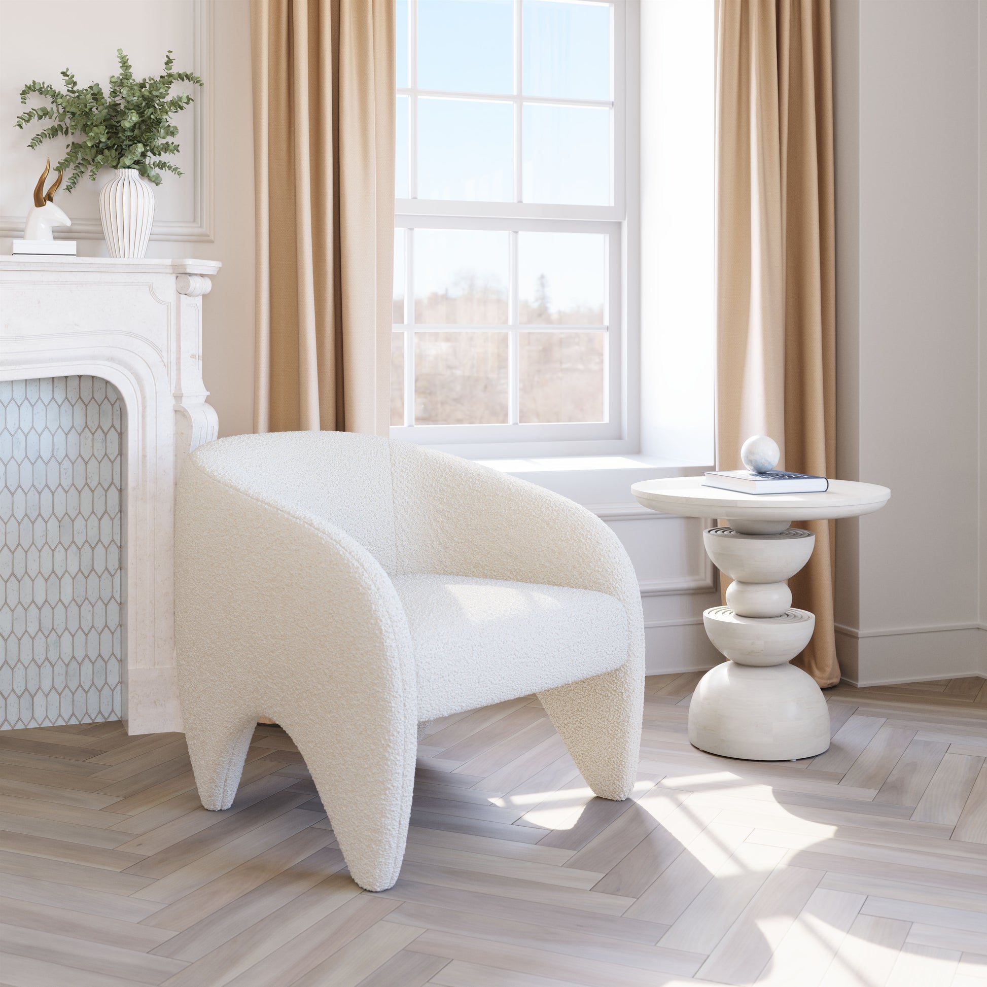 Lopta Accent Chair White - 8
