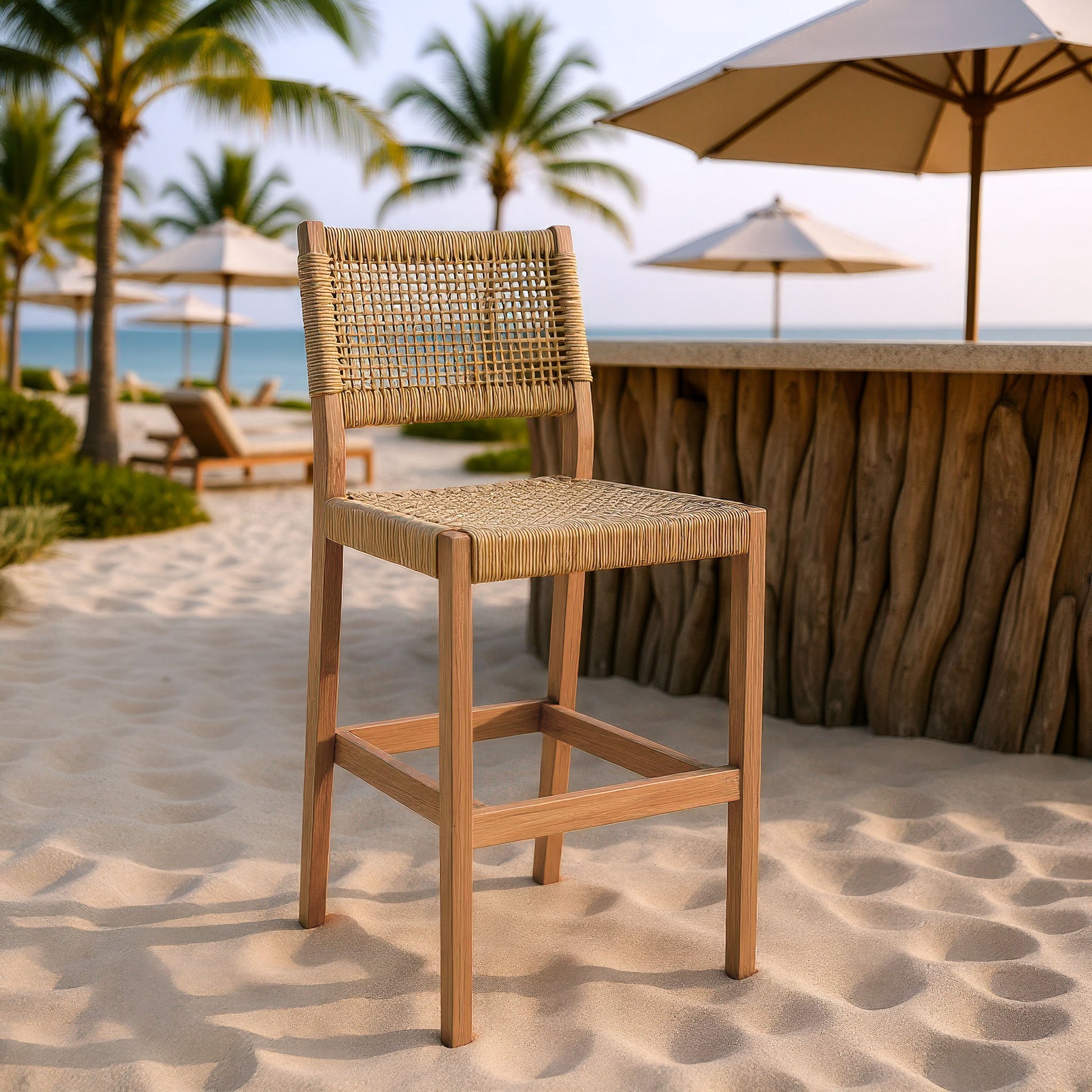Corde Barstool Beige - 7