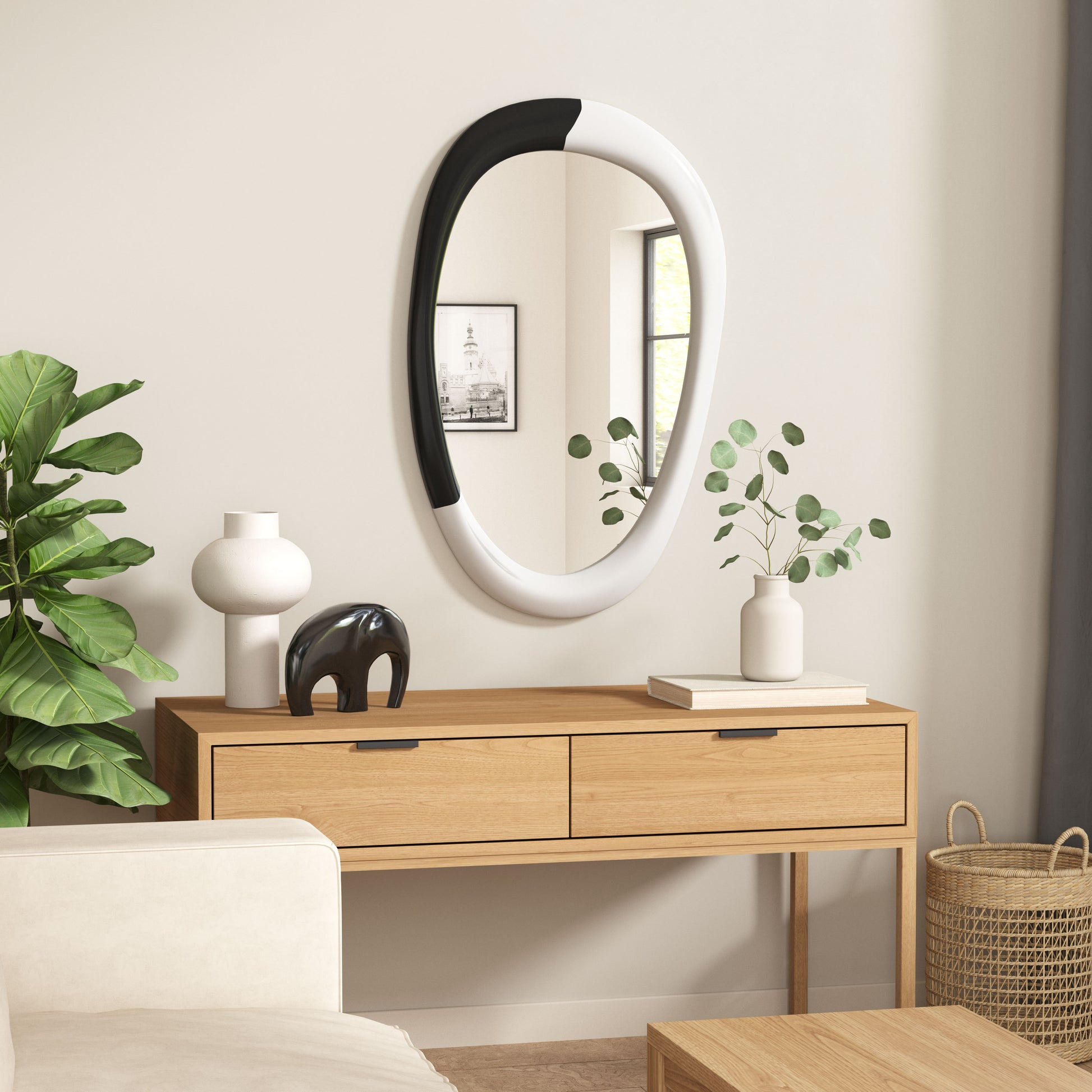 Muna Mirror White & Black - 4