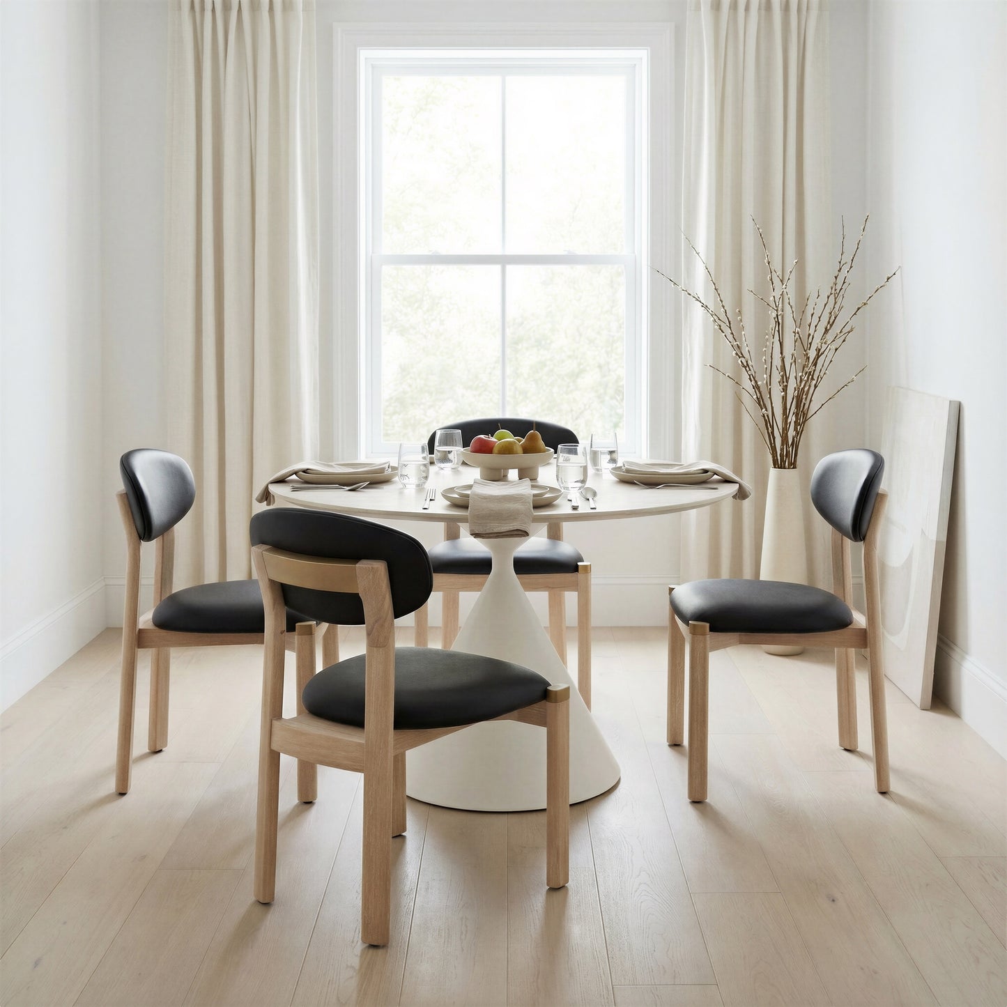 Rilou Dining Chair (Set of 2) Black & Natural - 10