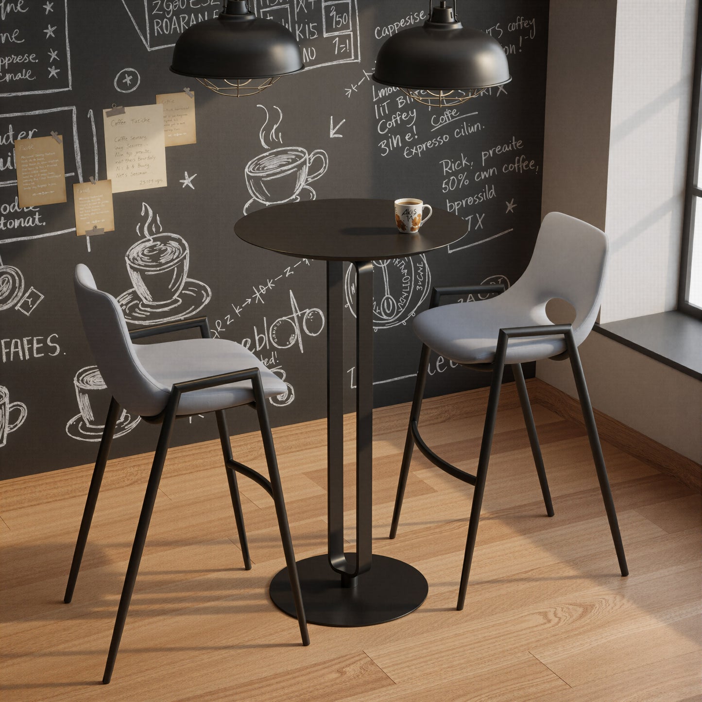 Derry Bar Table Black - 7