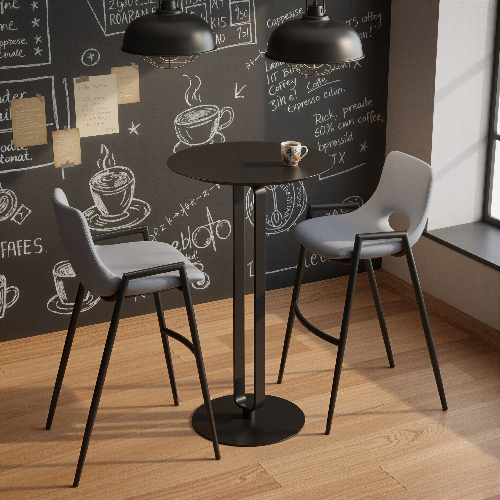 Derry Bar Table Black - 7