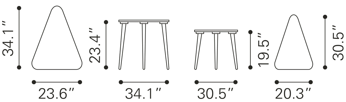 Set of 2 Jonathan Side Tables Natural