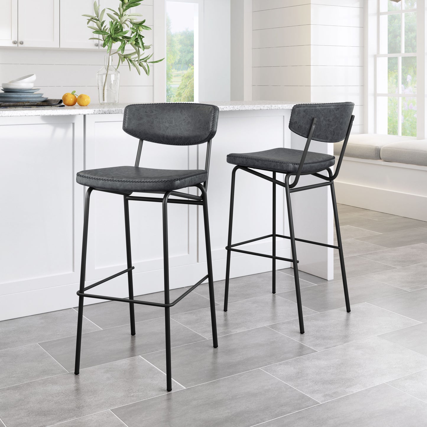 Sharon Barstool (Set of 4) Vintage Black