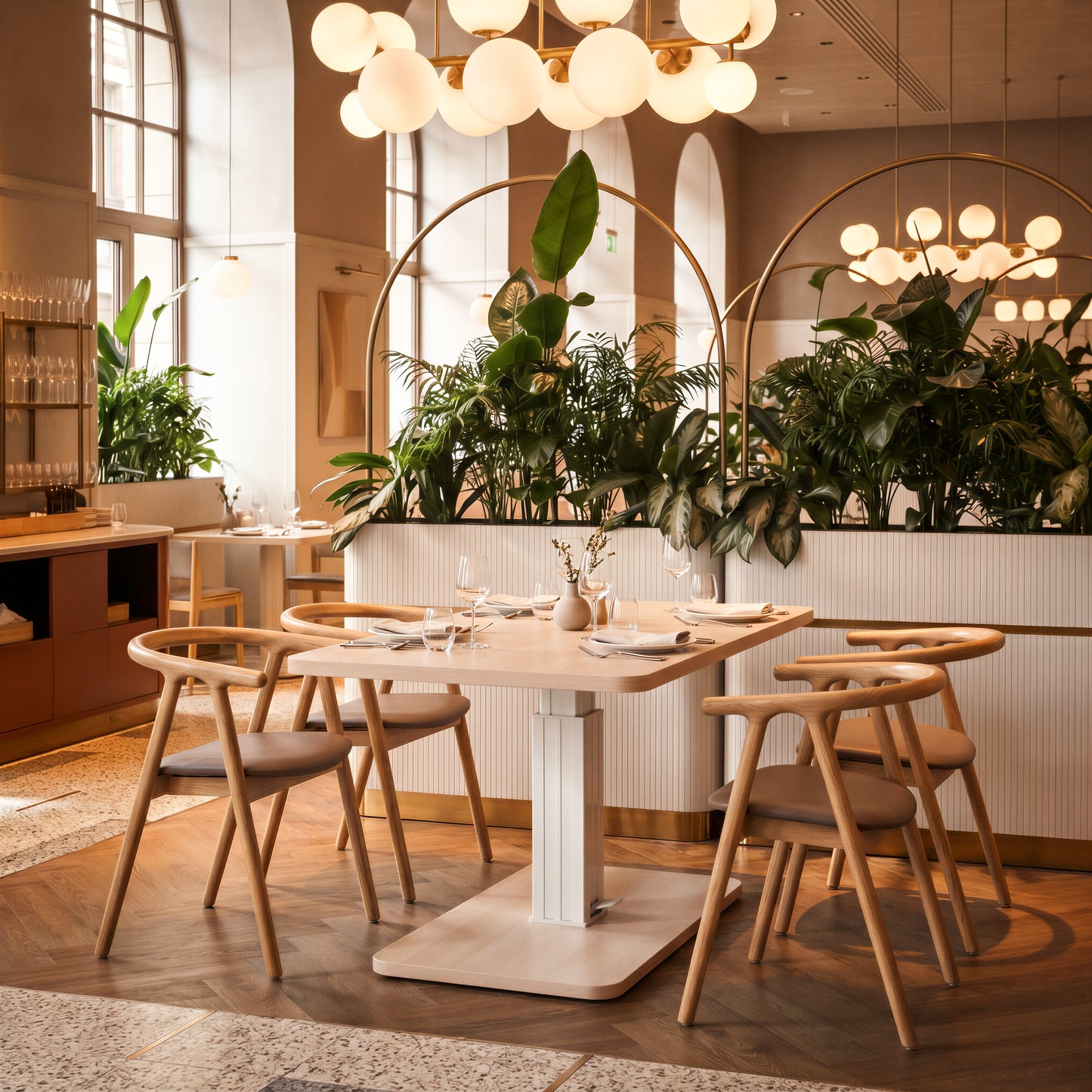 Brule Adjustable Dining Table Natural - 12