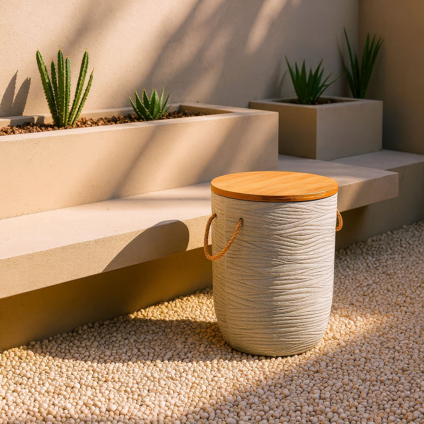 Biban Side Table Natural & Gray - 9
