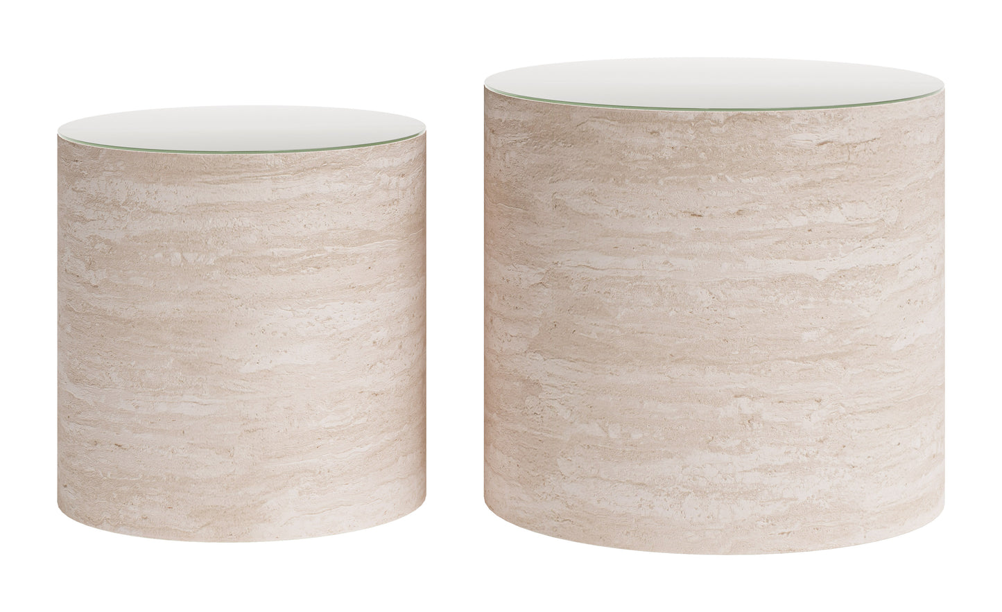 Carzo Coffee Table Set (2-Piece) Stone Beige - 3