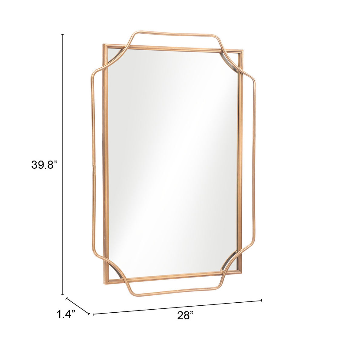 Hebel Mirror Gold