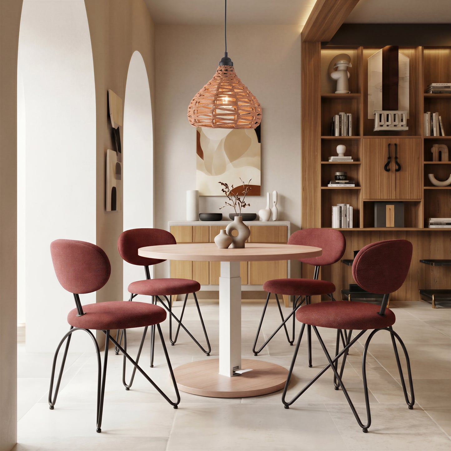 Hawley Adjustable Dining Table Natural - 11