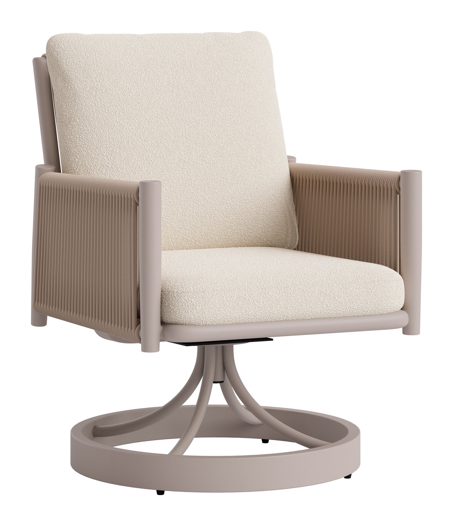 Rivan Swivel Dining Chair Beige - 5