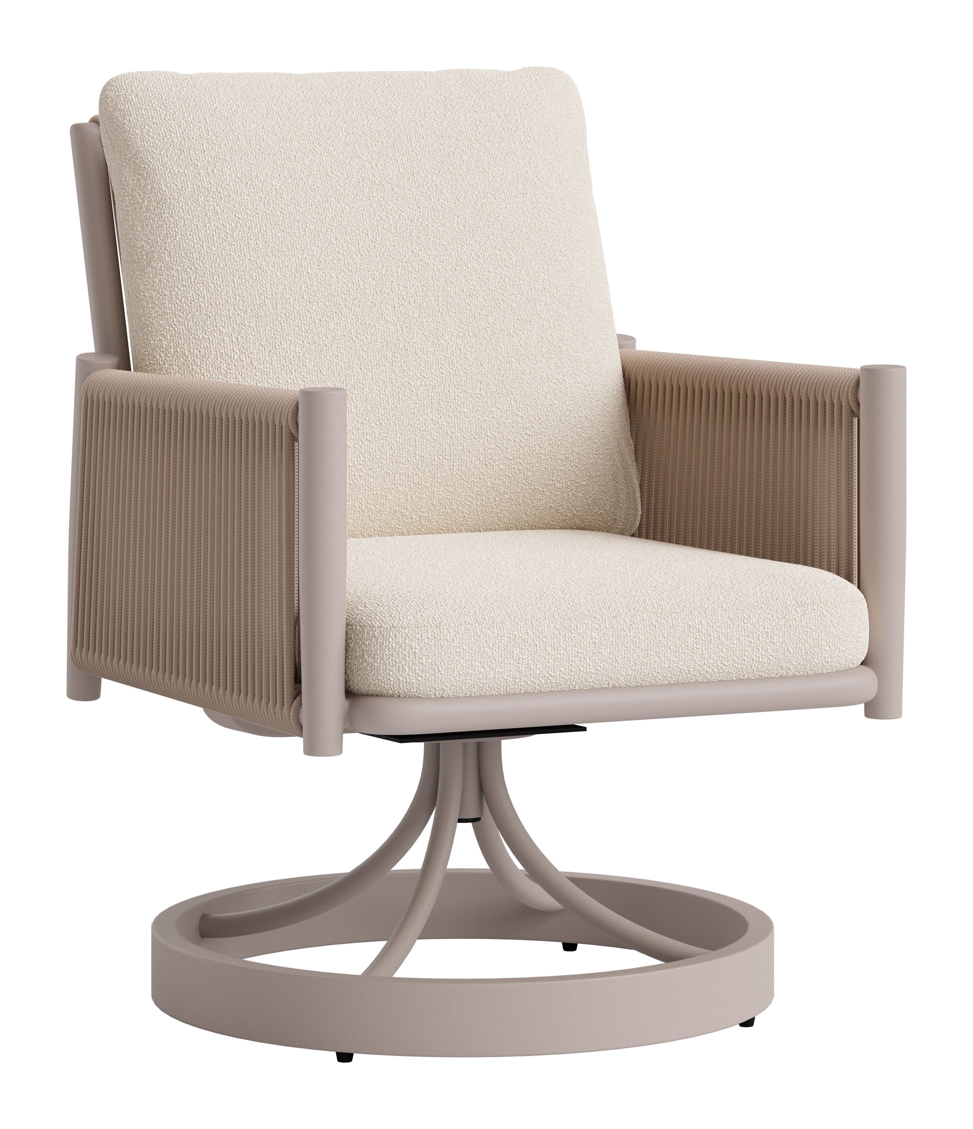 Rivan Swivel Dining Chair Beige - 5