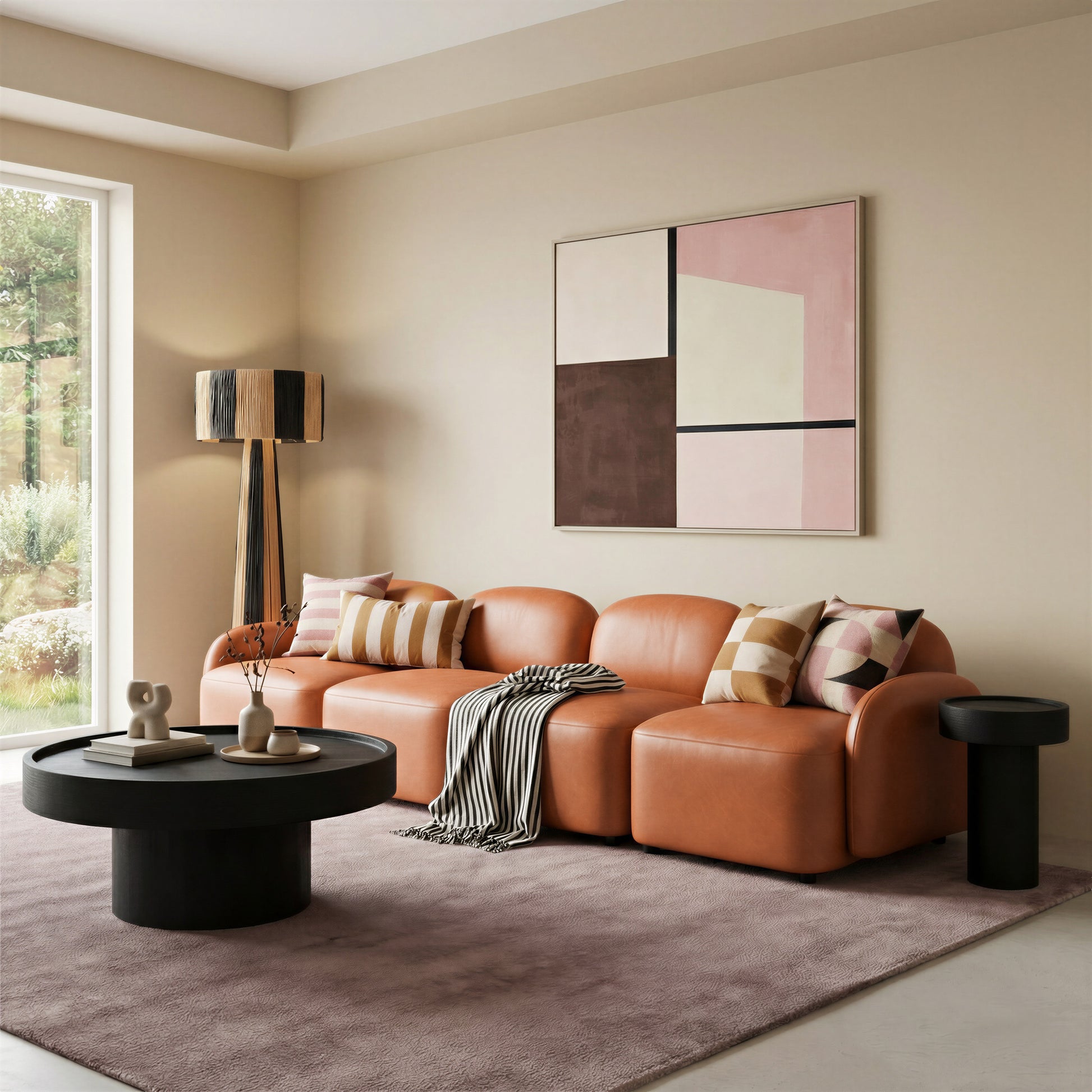 Gala Floor Lamp Black & Natural - 7